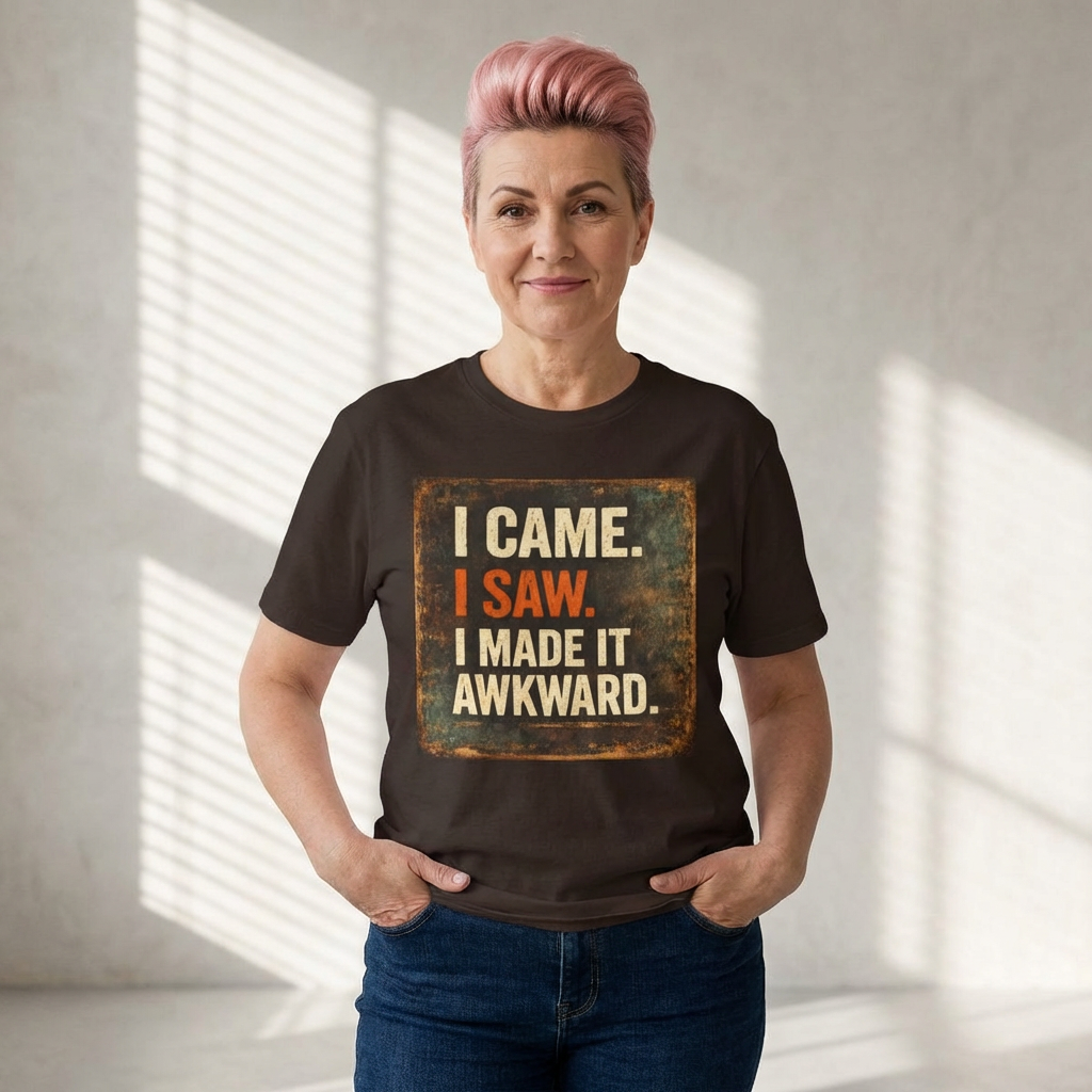 I Came I Saw I Made It Awkward T-Shirt – Funny Introvert Graphic Tee product thumbnail image I Came I Saw I Made It Awkward T-Shirt – Funny Introvert Graphic Tee product thumbnail image