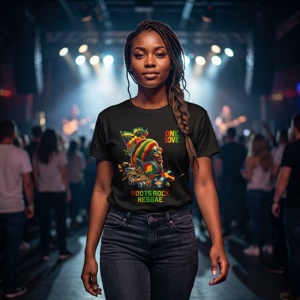 Reggae 'One Love' Roots Rock T‑Shirt product thumbnail image