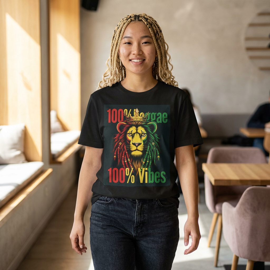 Reggae Lion of Judah Tee – 100% Reggae Vibes