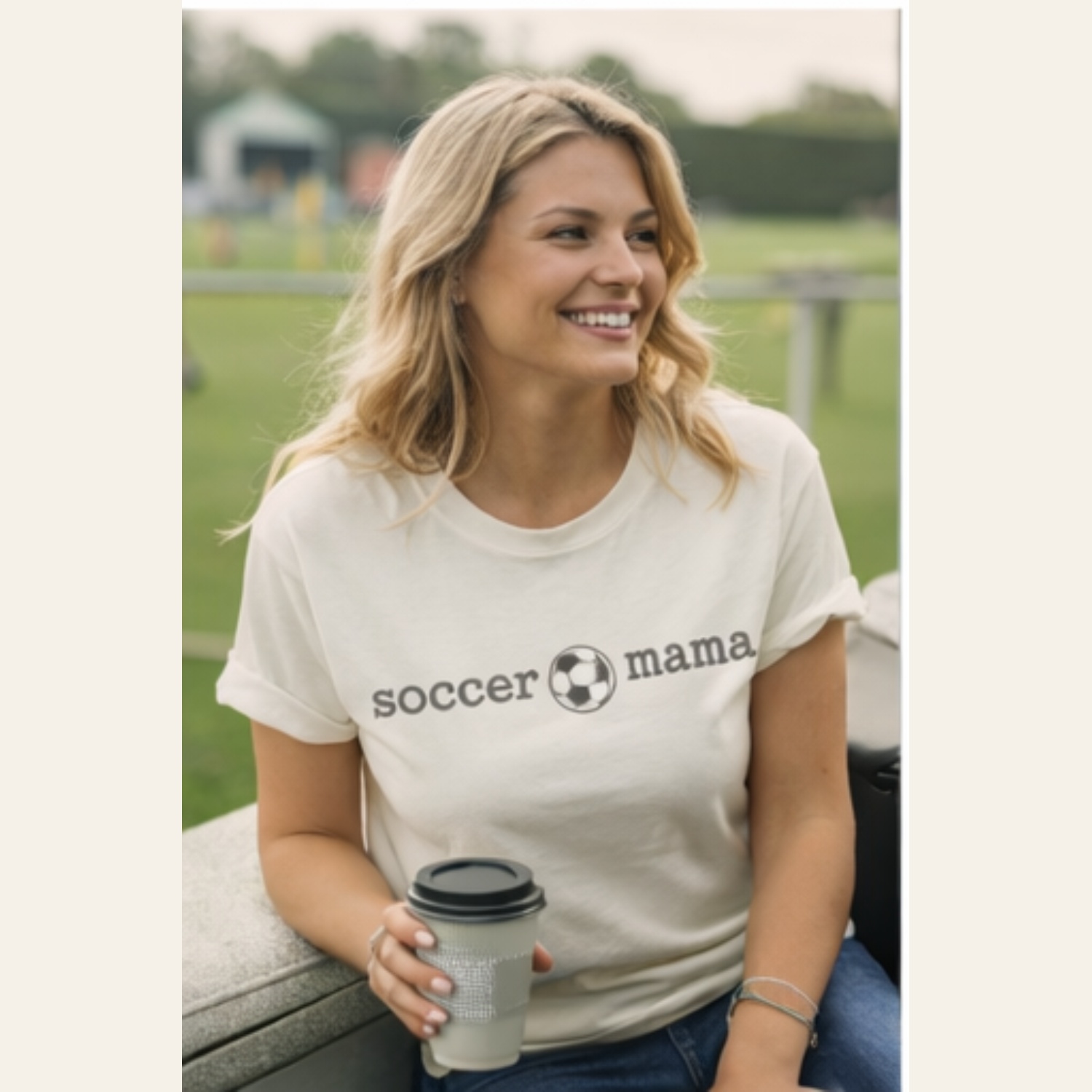 Soccer Mama T-Shirt — Women's Soccer Mom Tee with Soccer Ball Graphic product thumbnail image