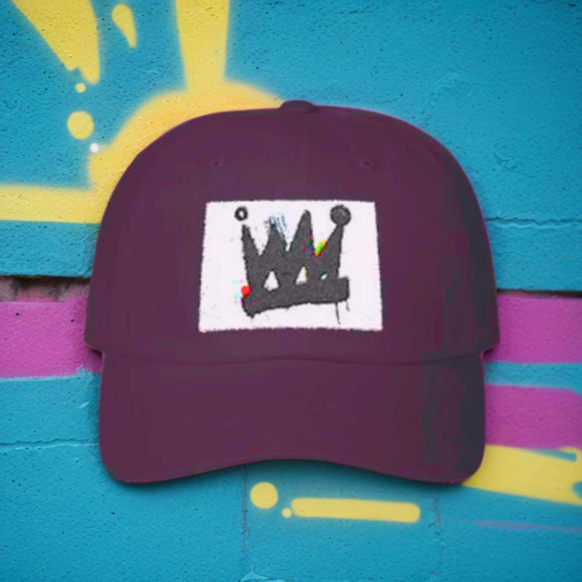Classic Dad Cap — Graffiti Crown Patch Baseball Hat