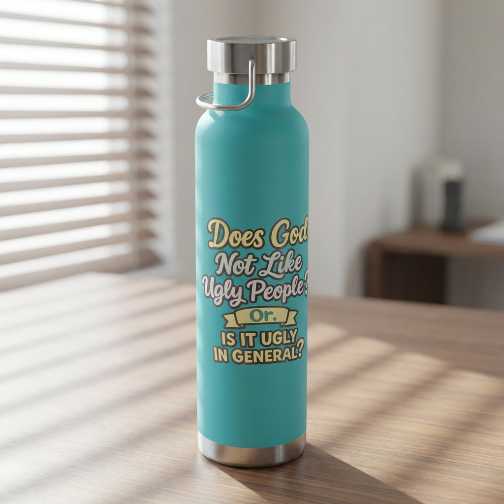 Does God Not Like Ugly People? | 22oz Insulated Bottle | Stainless Steel product thumbnail image Does God Not Like Ugly People? | 22oz Insulated Bottle | Stainless Steel product thumbnail image