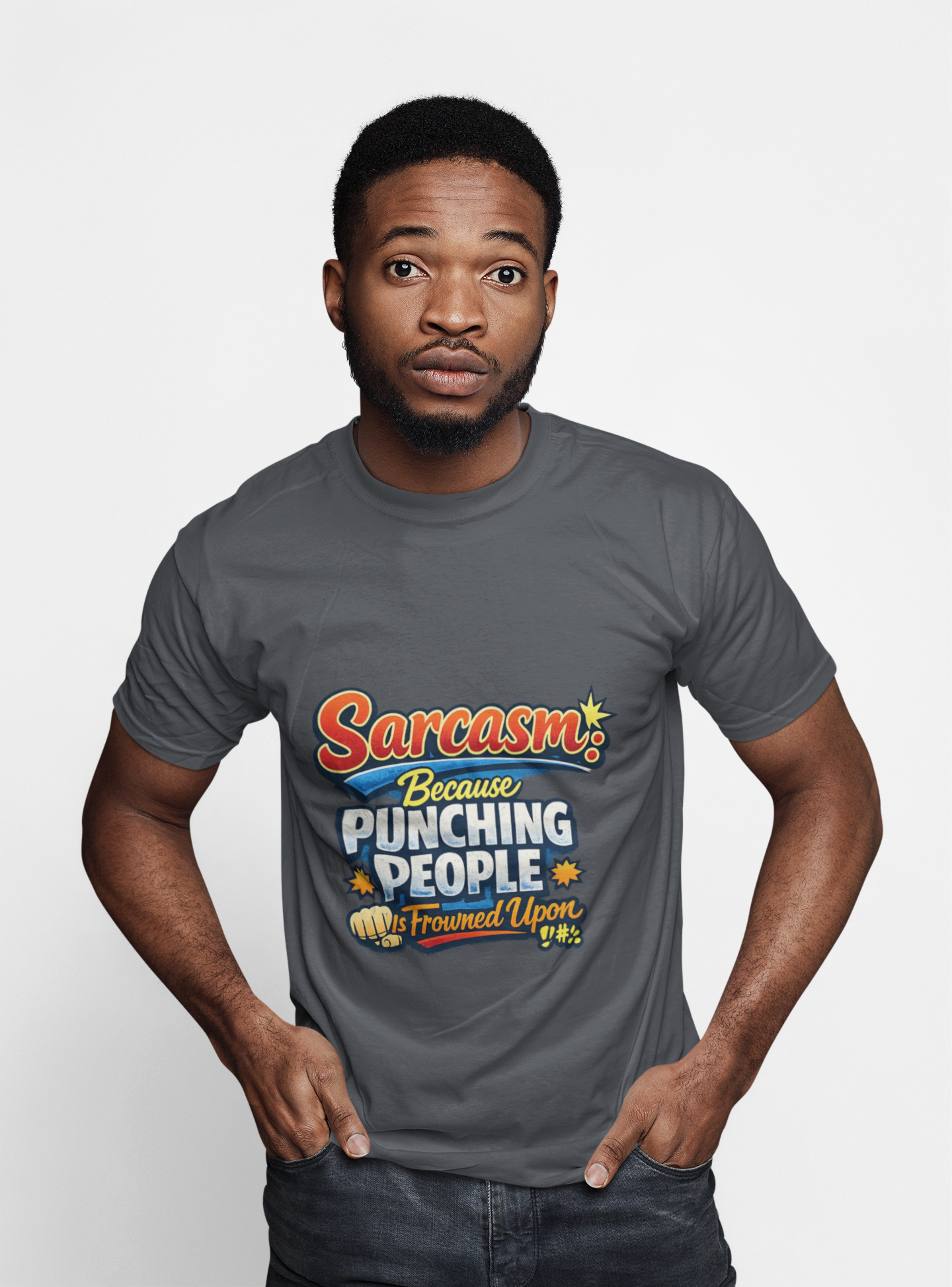 Unisex "Sarcasm Tee: Because Punching People Was frowned upon" 