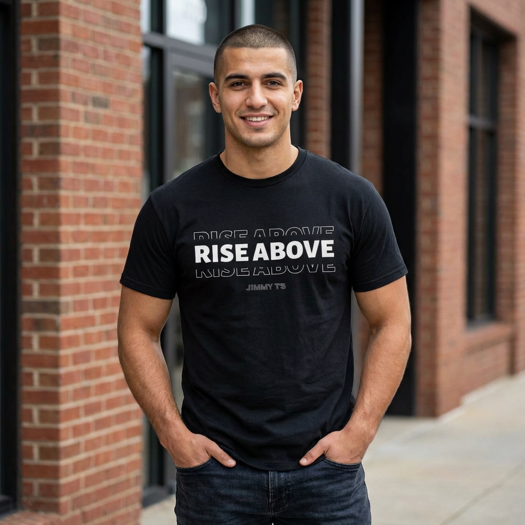Jimmy T's Apparel Rise Above Unisex T-shirt product thumbnail image Jimmy T's Apparel Rise Above Unisex T-shirt product thumbnail image