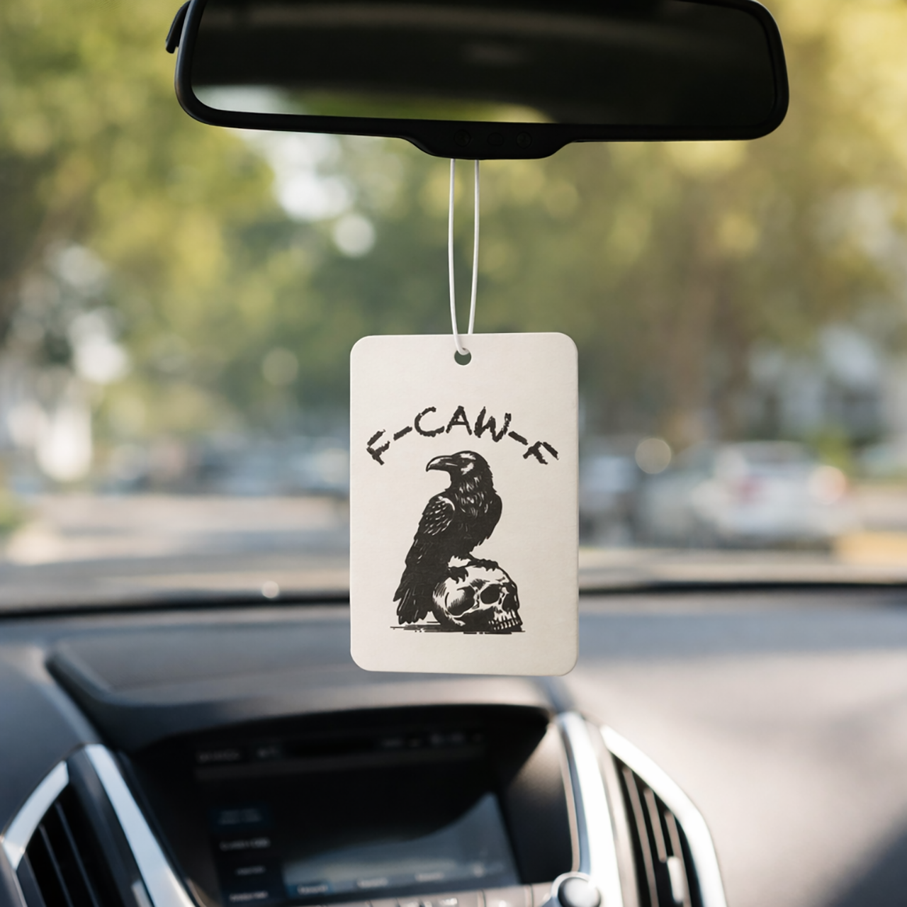 Raven F-C-A-W-F Car Air Freshener | Unique Gift for Car Lovers, Bird Enthusiasts, Home Fragrance, Autopilot Decor, Men's Gift product thumbnail image Raven F-C-A-W-F Car Air Freshener | Unique Gift for Car Lovers, Bird Enthusiasts, Home Fragrance, Autopilot Decor, Men's Gift product thumbnail image