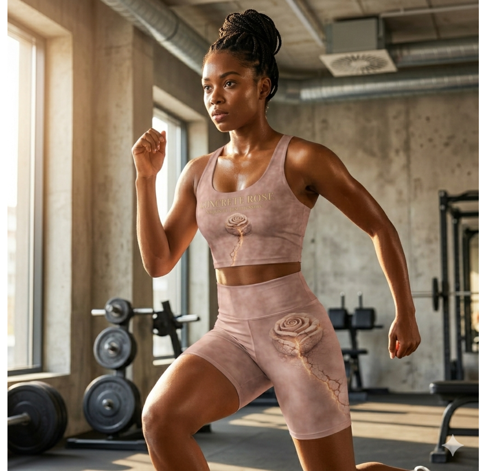 Concrete Rose | Cracked Rose Biker Shorts Limited Edition product thumbnail image Concrete Rose | Cracked Rose Biker Shorts Limited Edition product thumbnail image