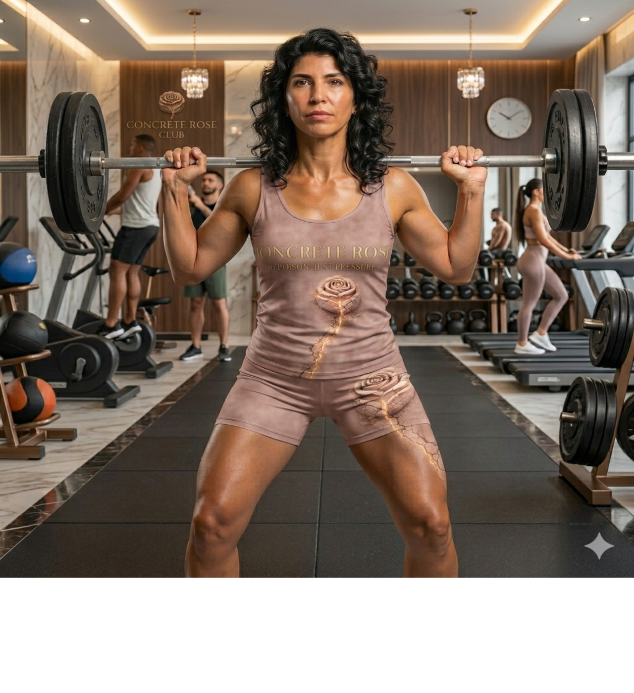 Concrete Rose | Cracked Rose Workout Shorts product thumbnail image Concrete Rose | Cracked Rose Workout Shorts product thumbnail image