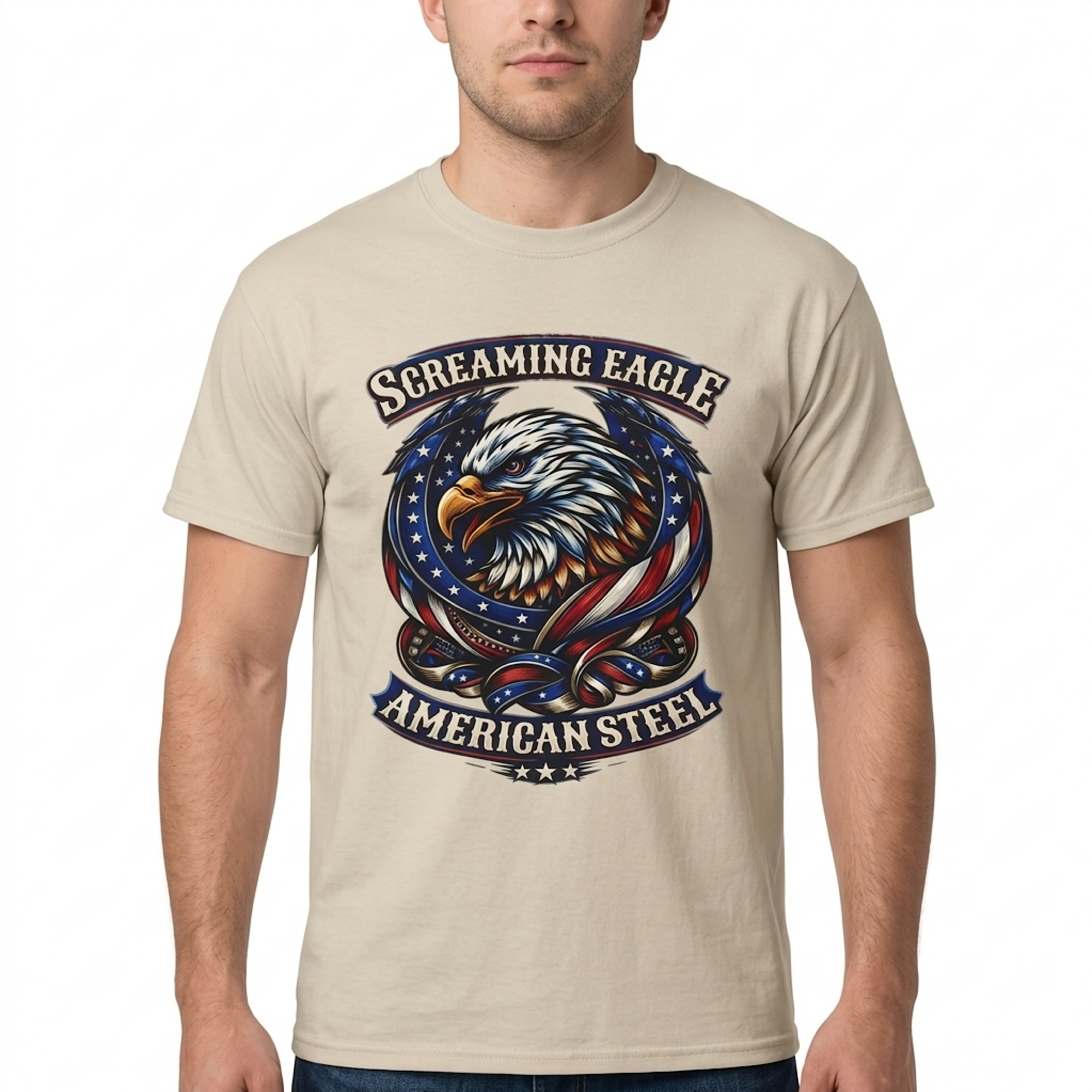 Screaming Eagle American Steel T-Shirt | Bald Eagle, USA Flag, Patriotic product thumbnail image Screaming Eagle American Steel T-Shirt | Bald Eagle, USA Flag, Patriotic product thumbnail image