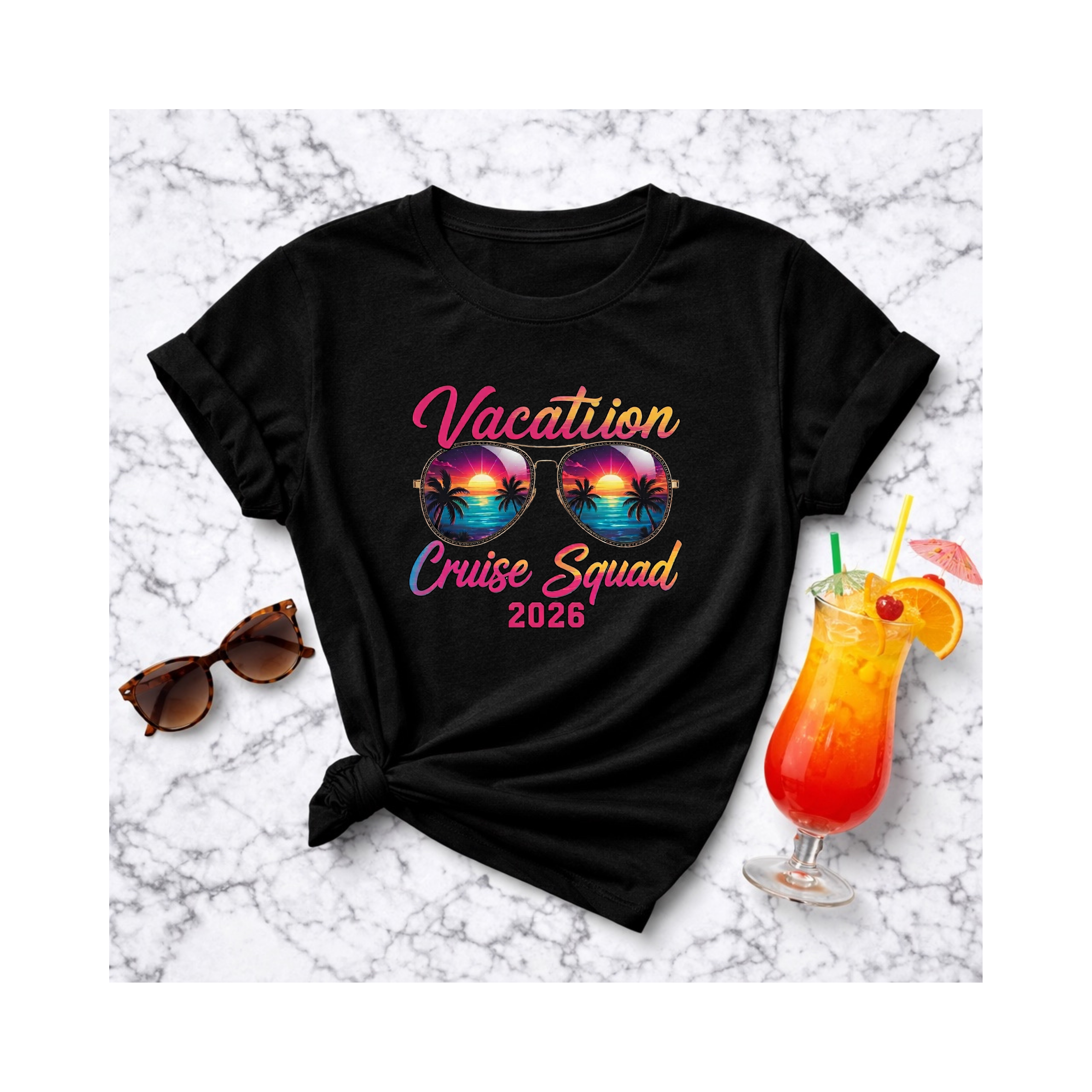 Women’s Cruise T-Shirt – Cute Vacation Tee for Girls Trip, Cruise Squad Shirt, Summer Travel Gift