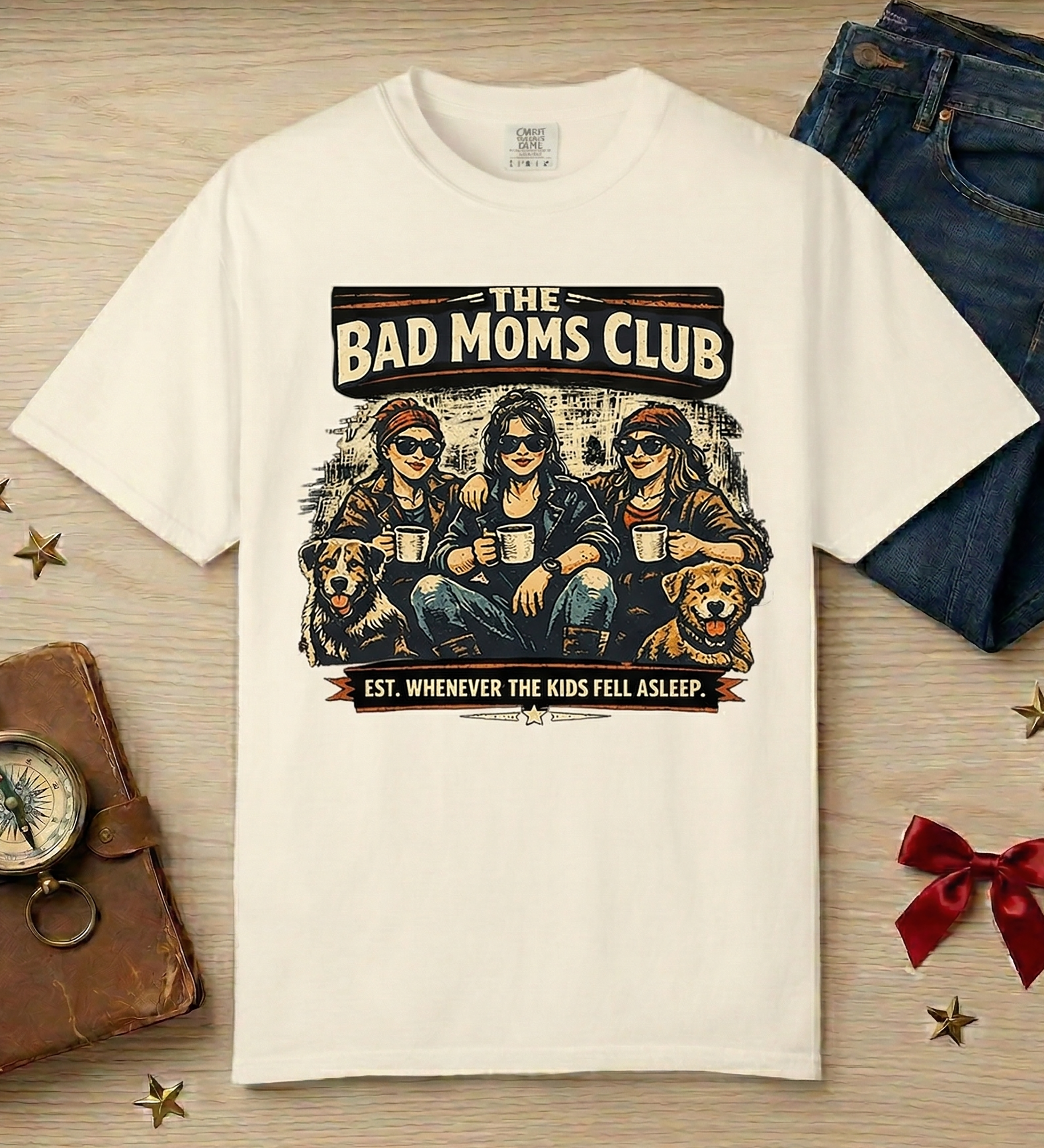 Bad Moms Club Shirt, Unhinged Mom Tee, Funny Mom Life Shirt, Sarcastic Motherhood Shirt, Vintage Mom Humor Gift