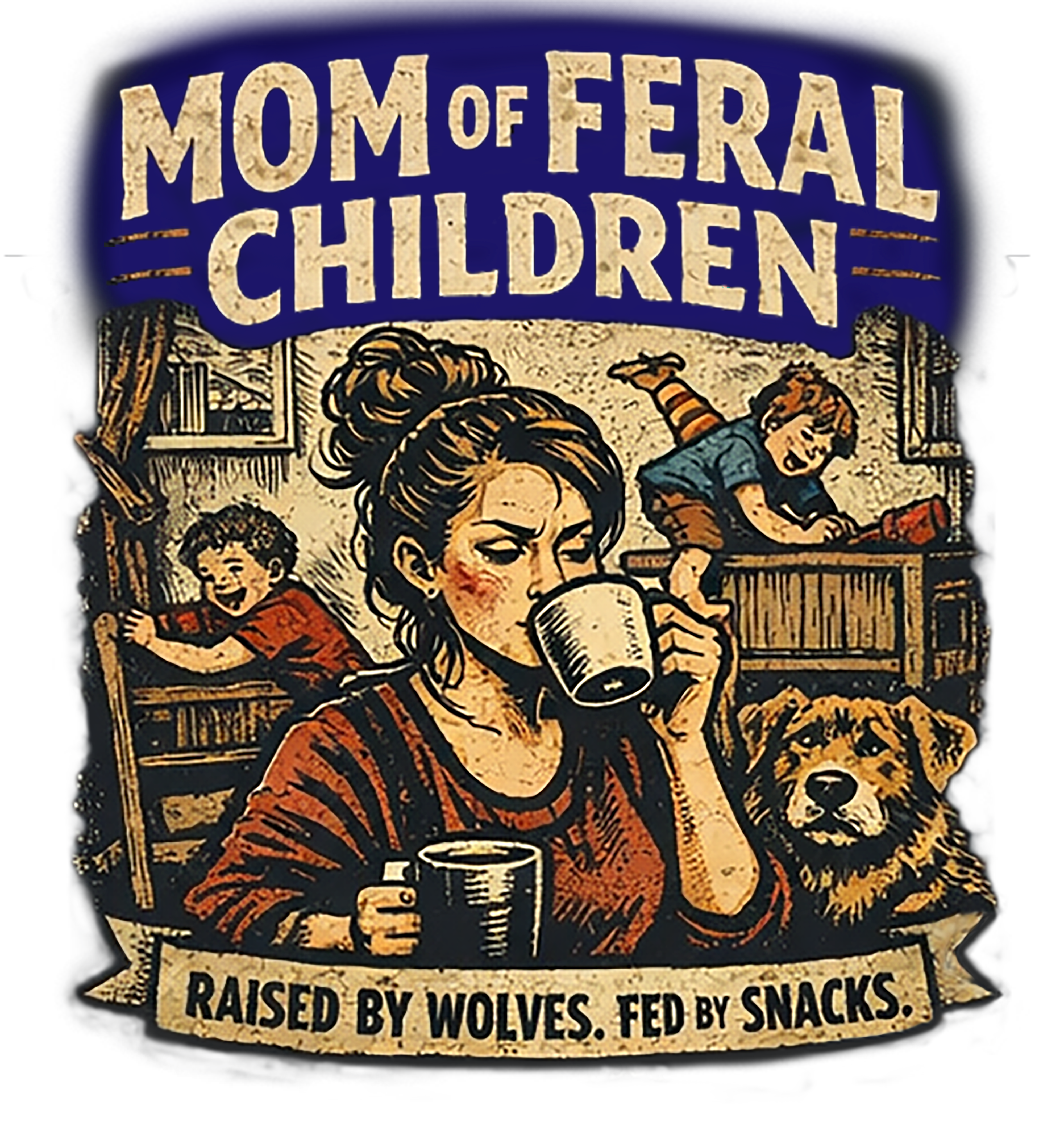 Mom of Feral Children Shirt, Funny Mom Shirt, Motherhood Humor Tee, Chaos Mom Shirt, Gift for Mom, Vintage Mom Life Tee product thumbnail image Mom of Feral Children Shirt, Funny Mom Shirt, Motherhood Humor Tee, Chaos Mom Shirt, Gift for Mom, Vintage Mom Life Tee product thumbnail image