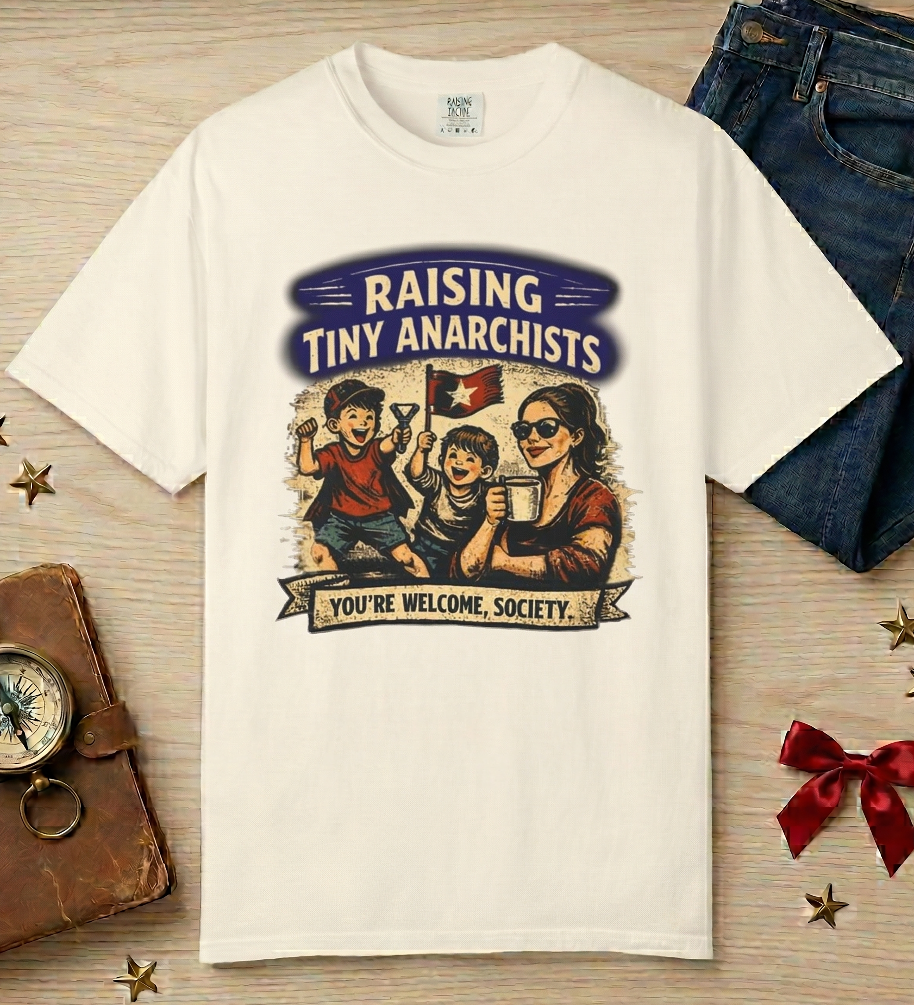 Raising Tiny Anarchists Shirt, Funny Mom Shirt, Mom Life Tee, Sarcastic Mom Shirt, Motherhood Humor, Gift for Mom, Chaos Mom Tee