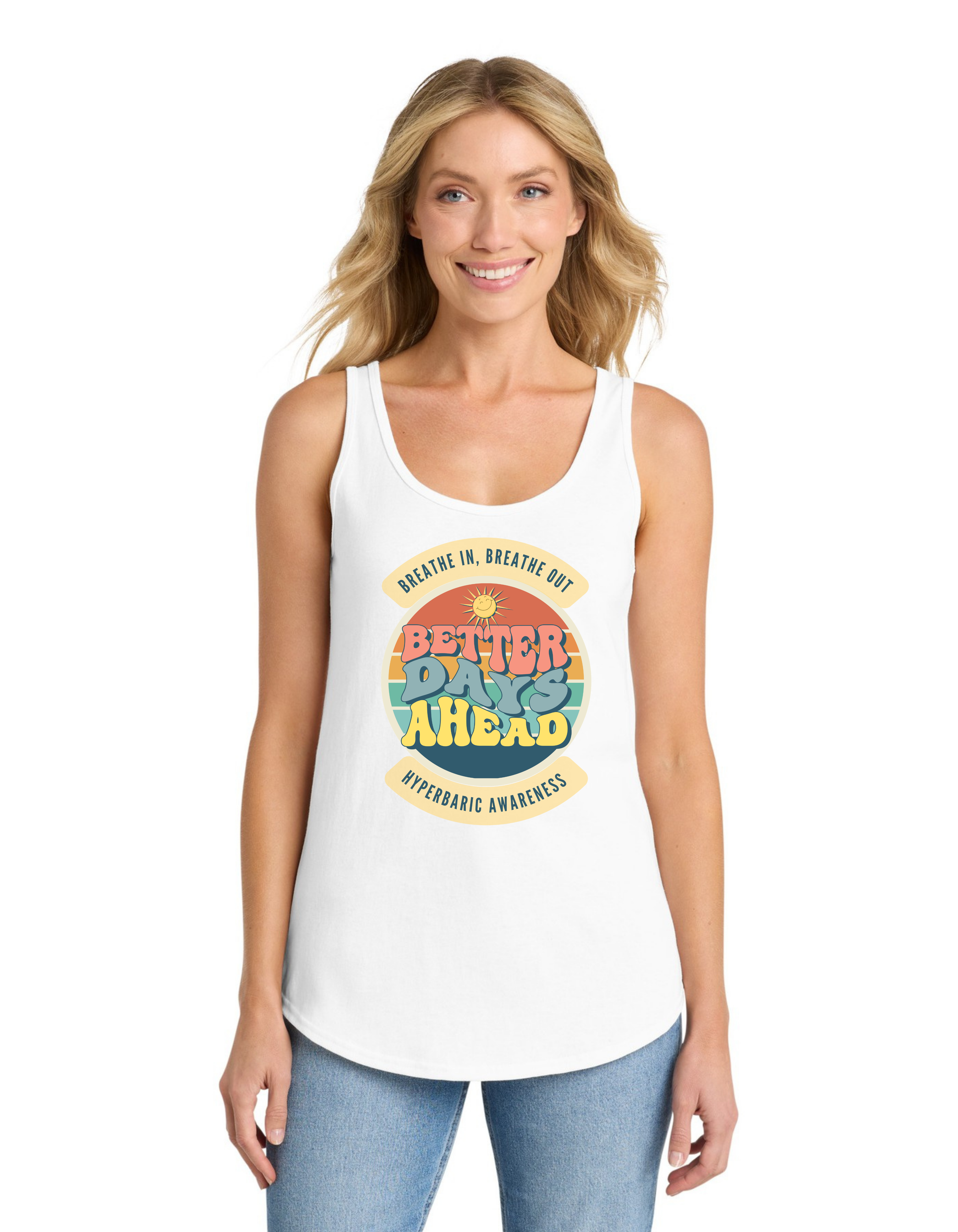 "Better Days Ahead"  — ‘Breathe In, Breathe Out’ Hyperbaric Awareness Women’s Tank Top product thumbnail image