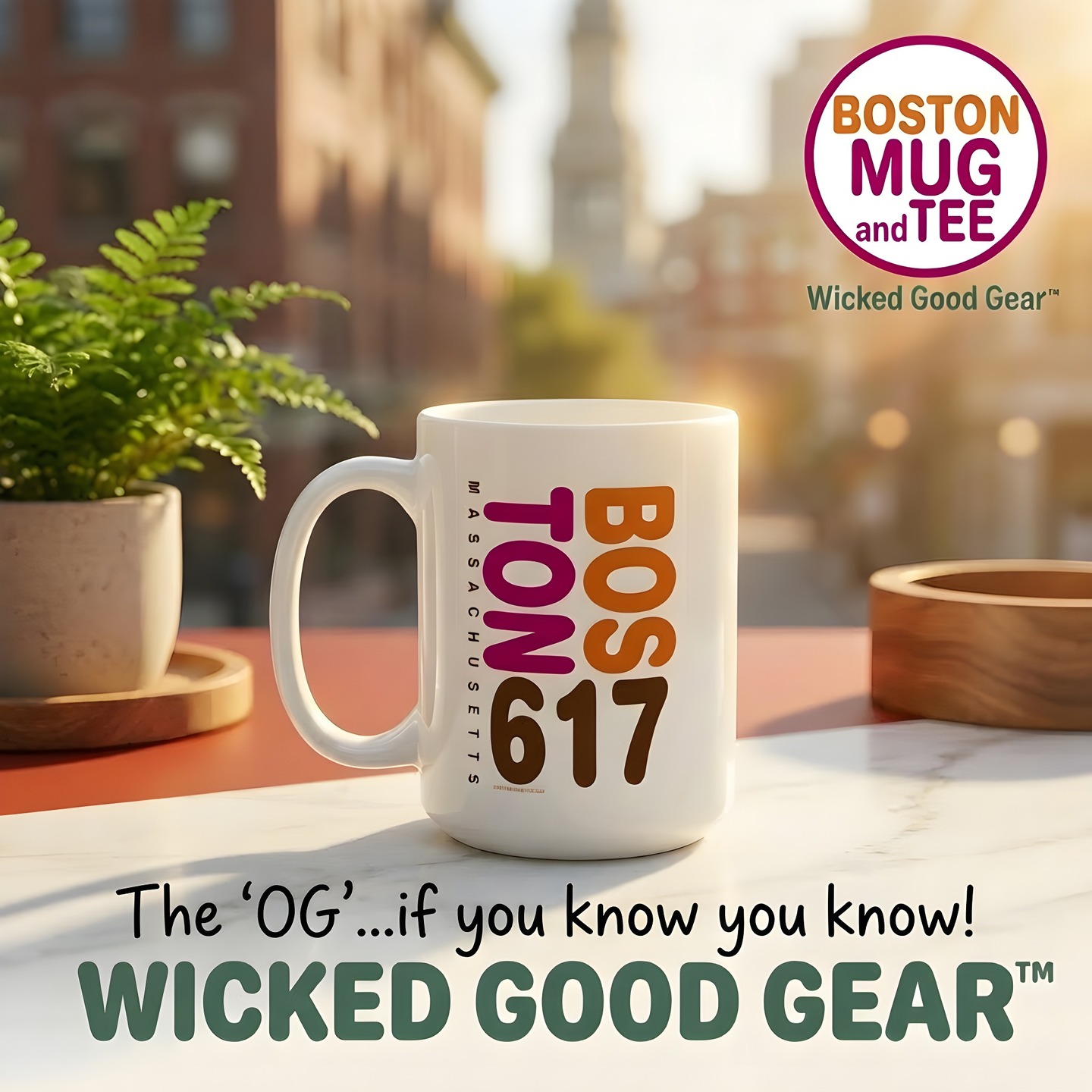 Boston 617 Area Code Coffee Mug, Boston Coffee Mug, Boston Coffee Mugs, Boston Mug, BOS Coffee Mug