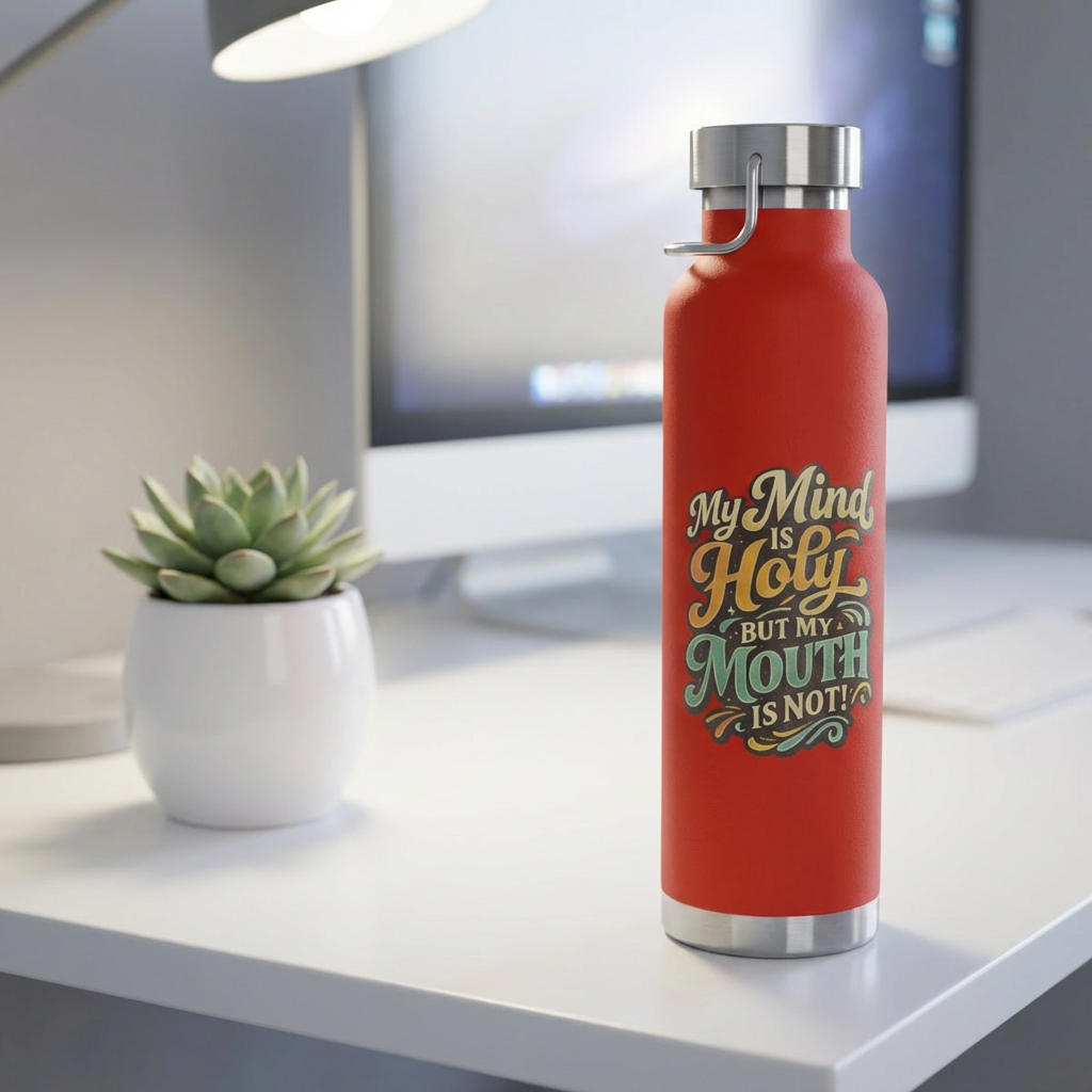 My Mind Is Holy | My Mouth Is Not | 22oz Insulated Bottle | Stainless Steel