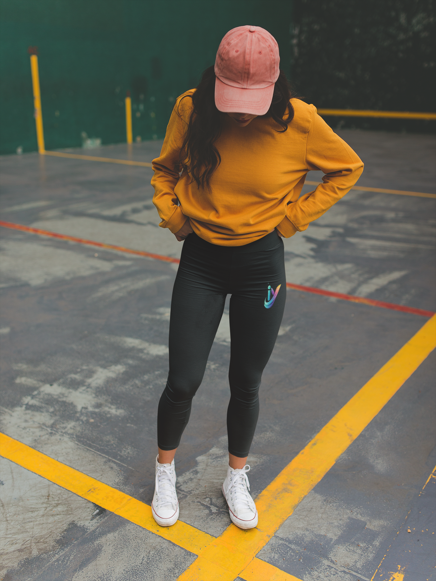 Women’s Luxe Leggings — Illuminate Yourself Logo Graphic Activewear product thumbnail image