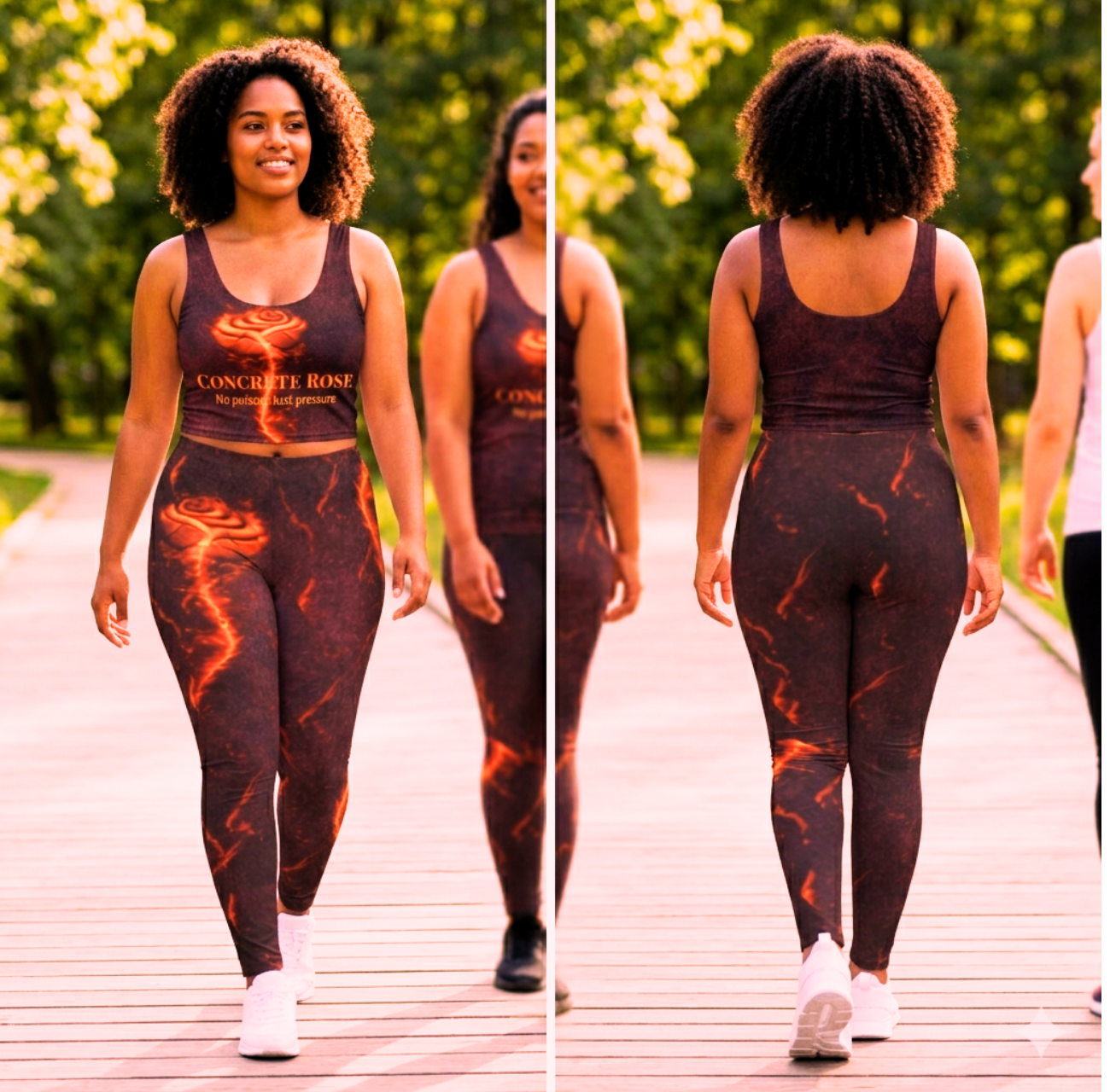 Concrete Rose | Pressure Sports Leggings