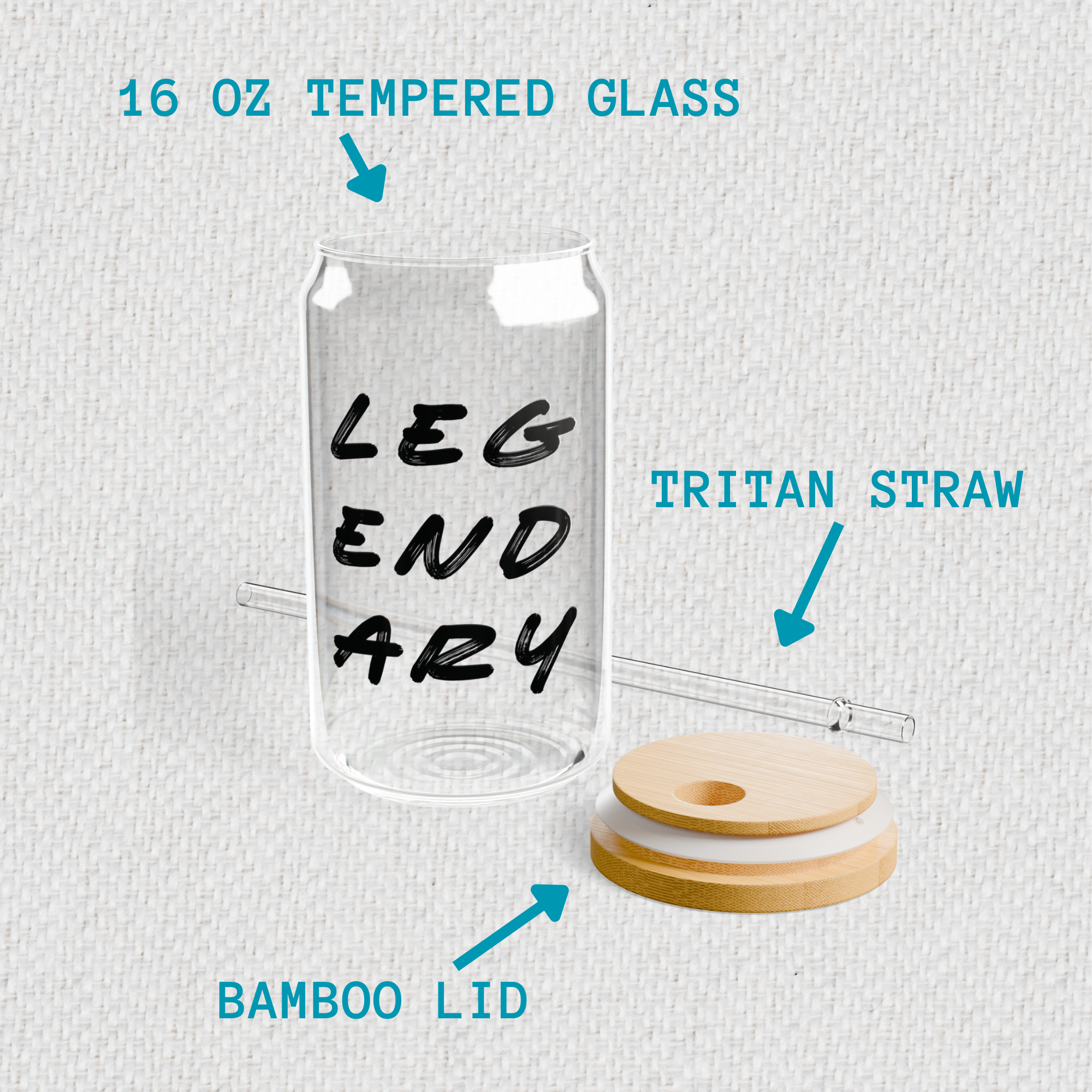 Legendary Glass Tumbler with Straw & Bamboo Lid product thumbnail image Legendary Glass Tumbler with Straw & Bamboo Lid product thumbnail image