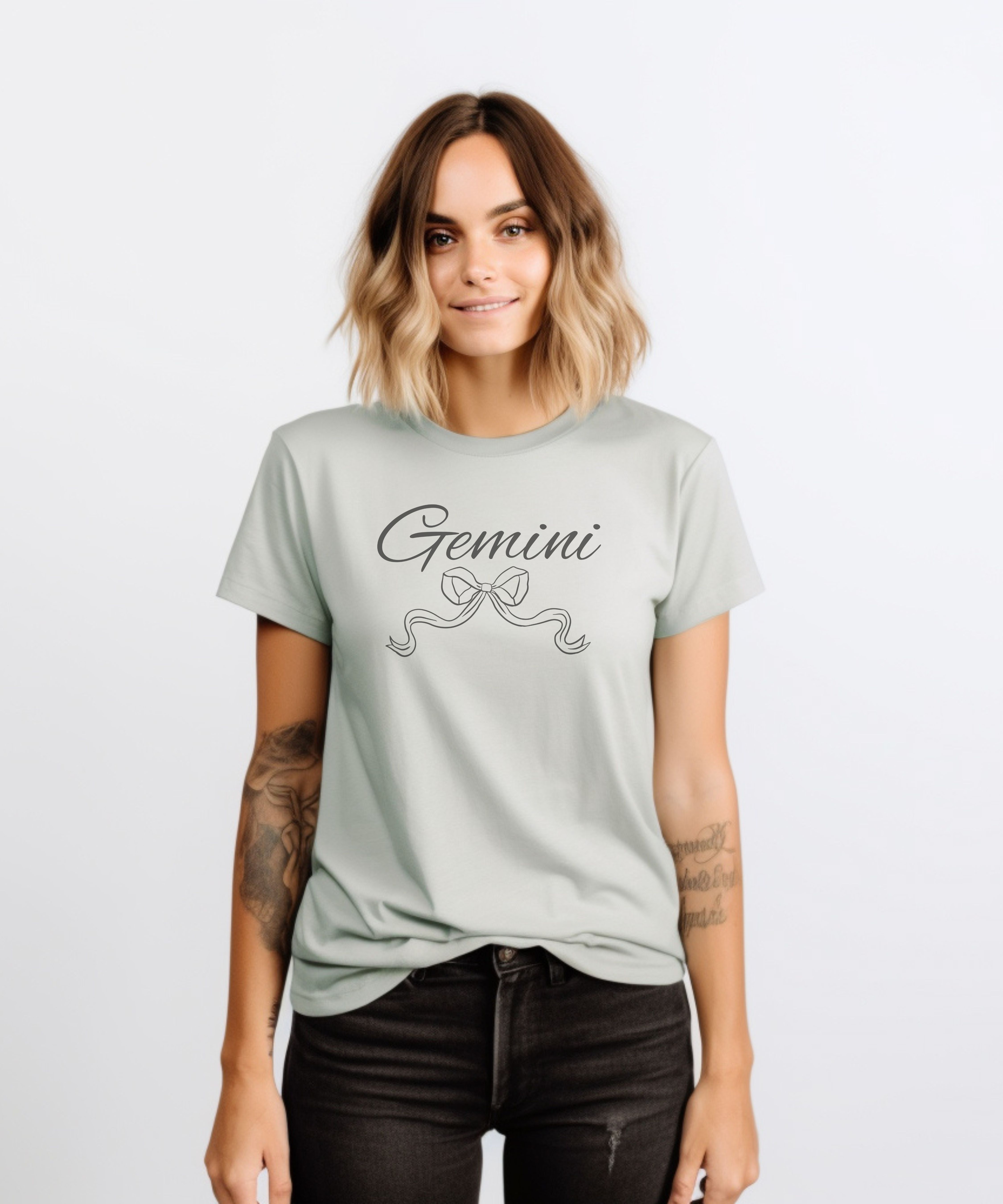 Gemini Zodiac Short Sleeve Unisex T‑Shirt Elegant Script Astrology Comfort Colors Tee product thumbnail image Gemini Zodiac Short Sleeve Unisex T‑Shirt Elegant Script Astrology Comfort Colors Tee product thumbnail image