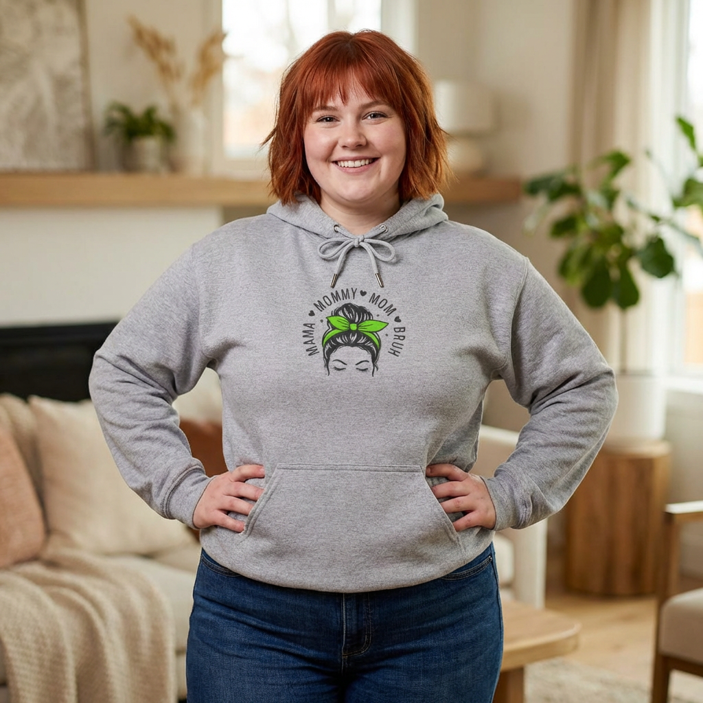 Mommy Mom Mom Mug? Hoodie — Funny Green Bandana Mama Graphic Hoodie product thumbnail image