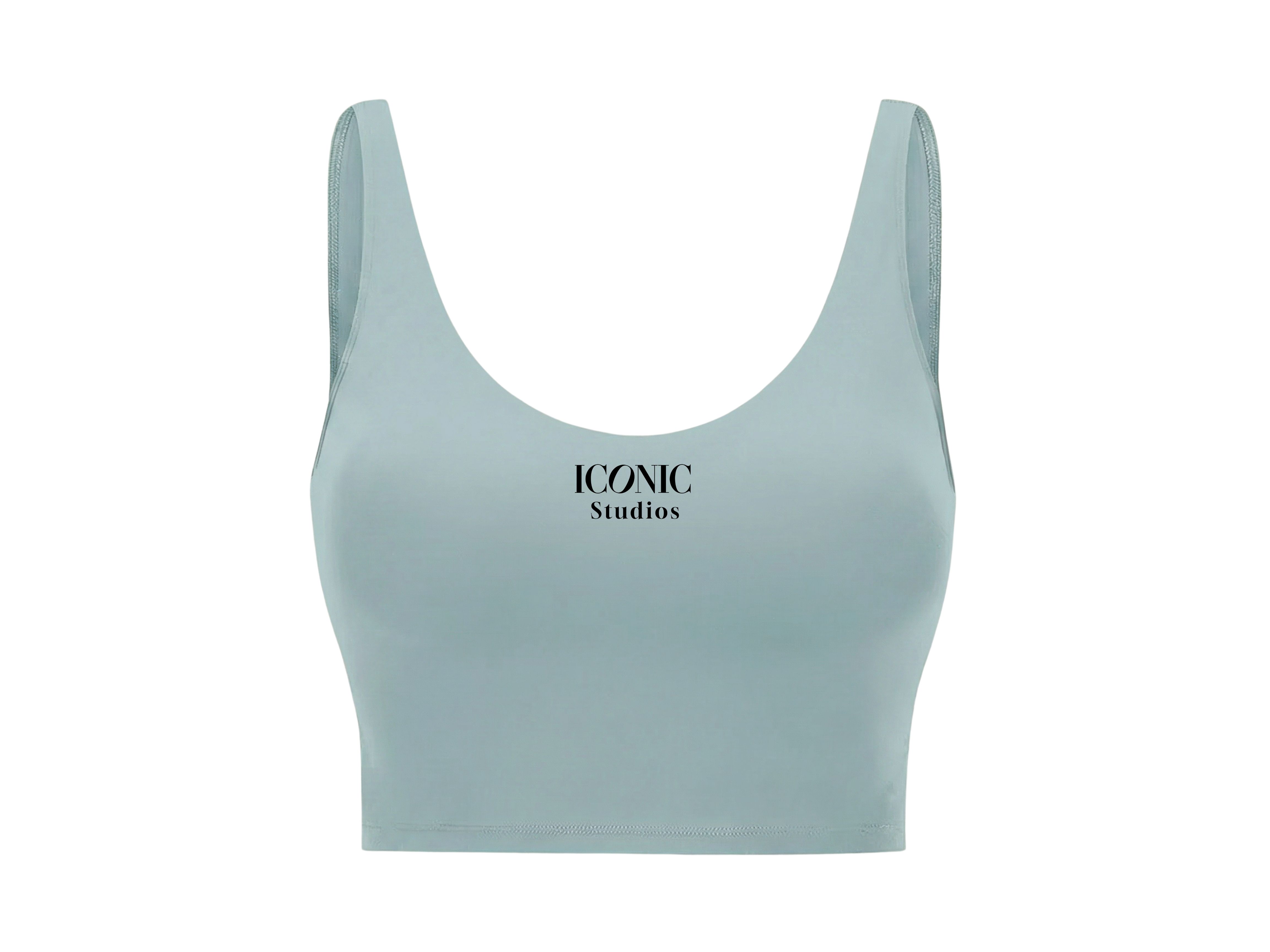 Iconic Studios Sports Bra — Blue Fog product thumbnail image Iconic Studios Sports Bra — Blue Fog product thumbnail image