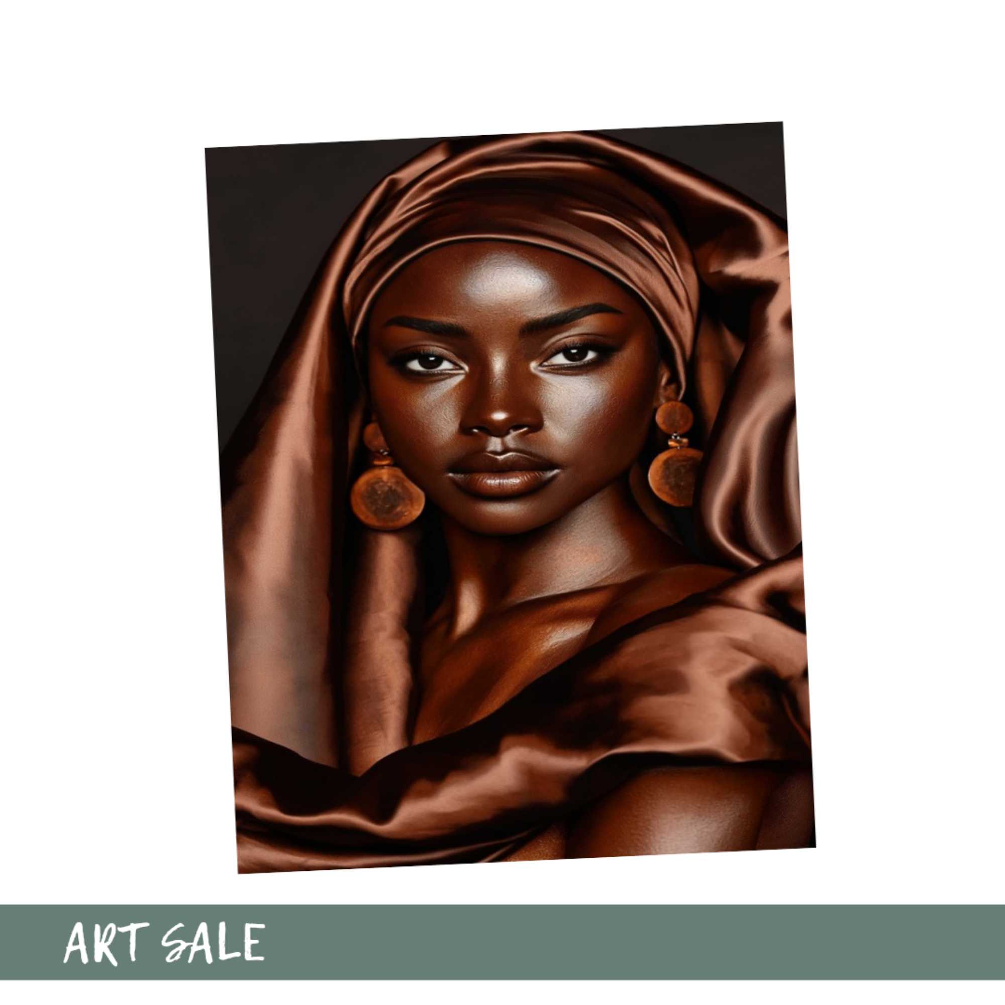 Bronze Elegance Portrait Canvas