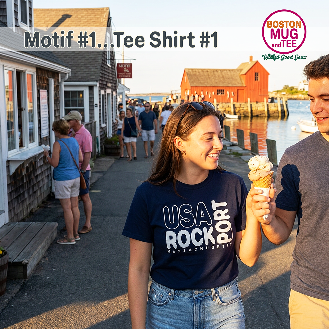 Rockport Massachusetts T-Shirt, Bold Graphic Rockport Tee, Rockport Shirt, Rockport Gift, Unisex Heavy Cotton