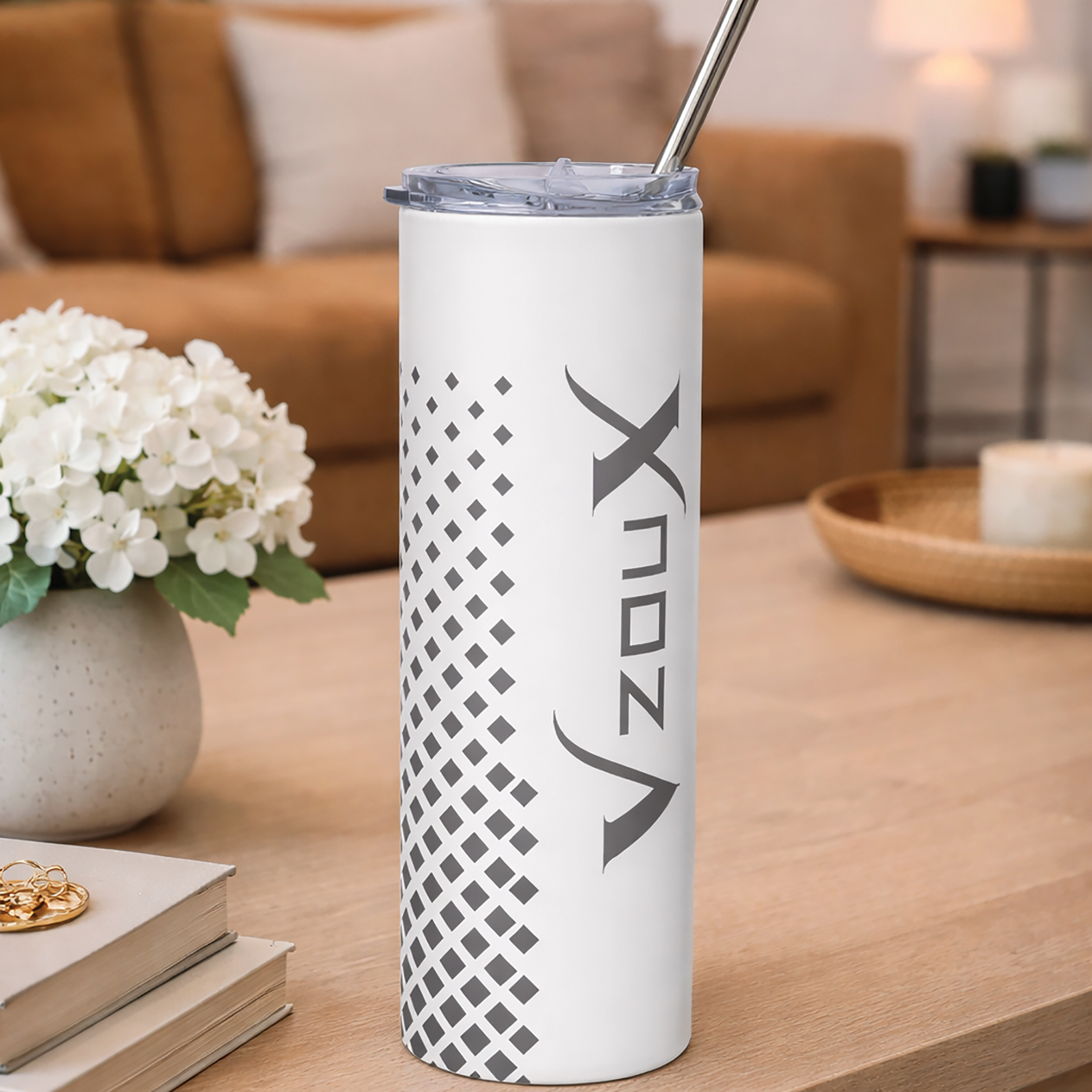 Tracked Stainless Steel Tumbler, 20oz