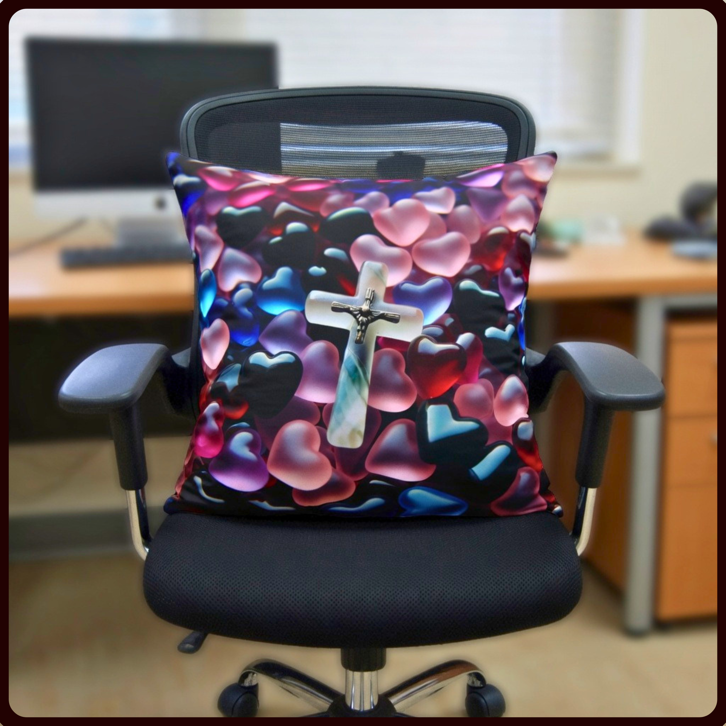 Pillows with Hearts | Decorative Square Couch Cushion product thumbnail image Pillows with Hearts | Decorative Square Couch Cushion product thumbnail image