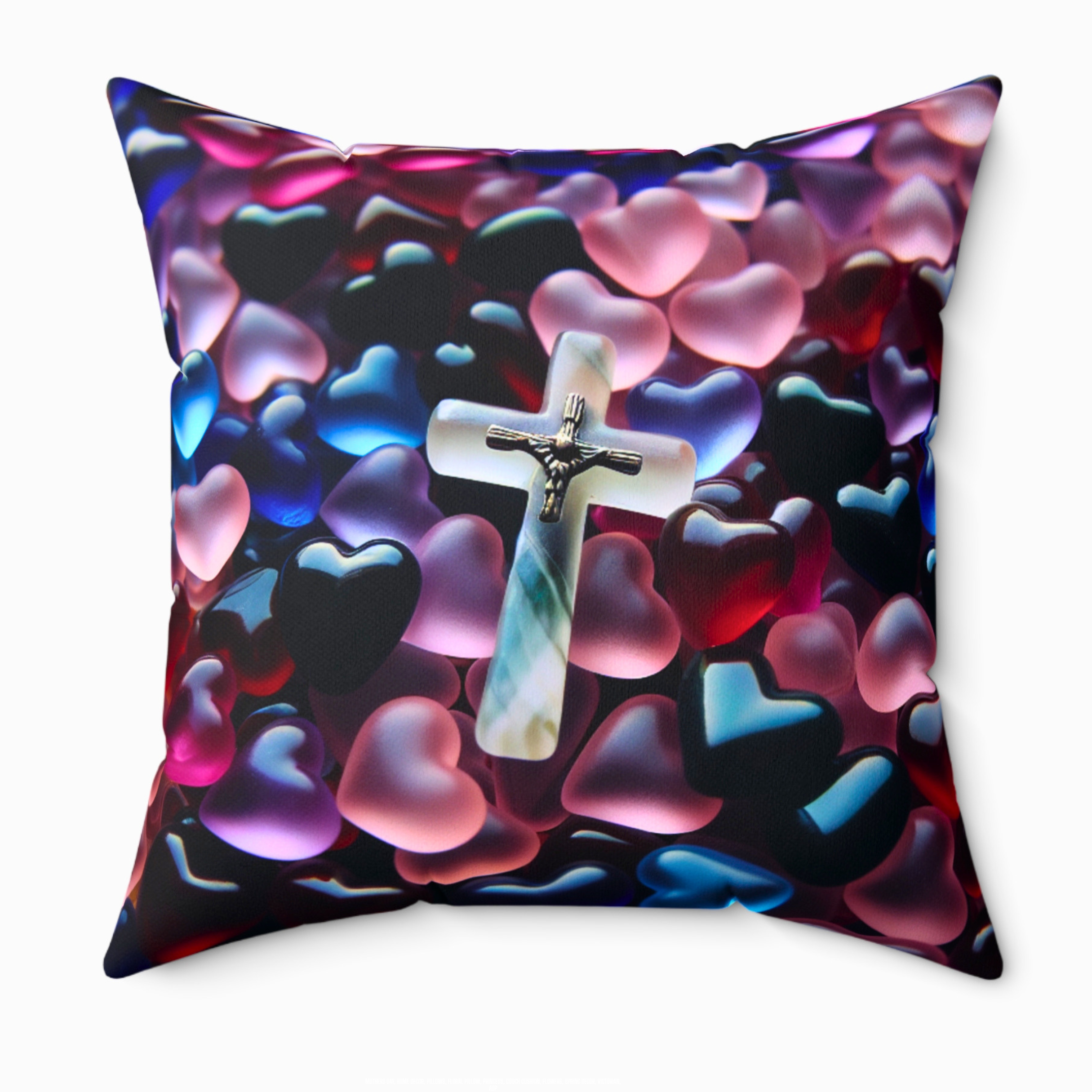Pillows with Hearts | Decorative Square Couch Cushion product thumbnail image