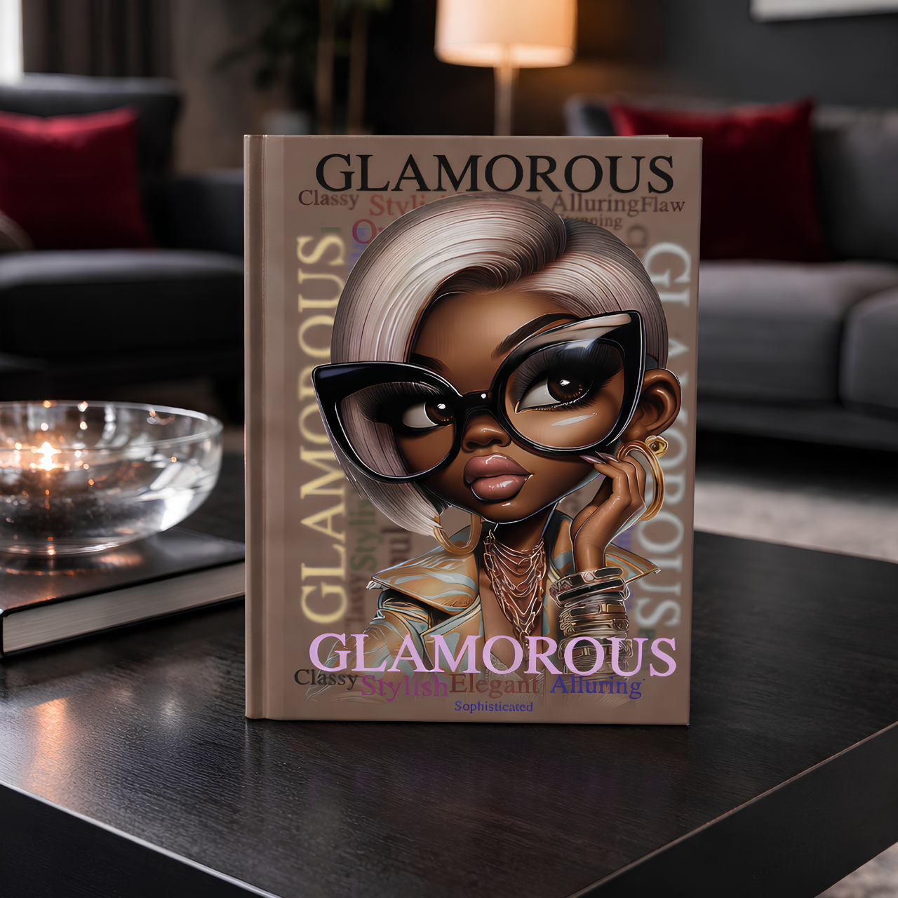 Glamorous Chic Hardcover Journal — Stylish “GLAMOROUS” Word Art Notebook product thumbnail image Glamorous Chic Hardcover Journal — Stylish “GLAMOROUS” Word Art Notebook product thumbnail image