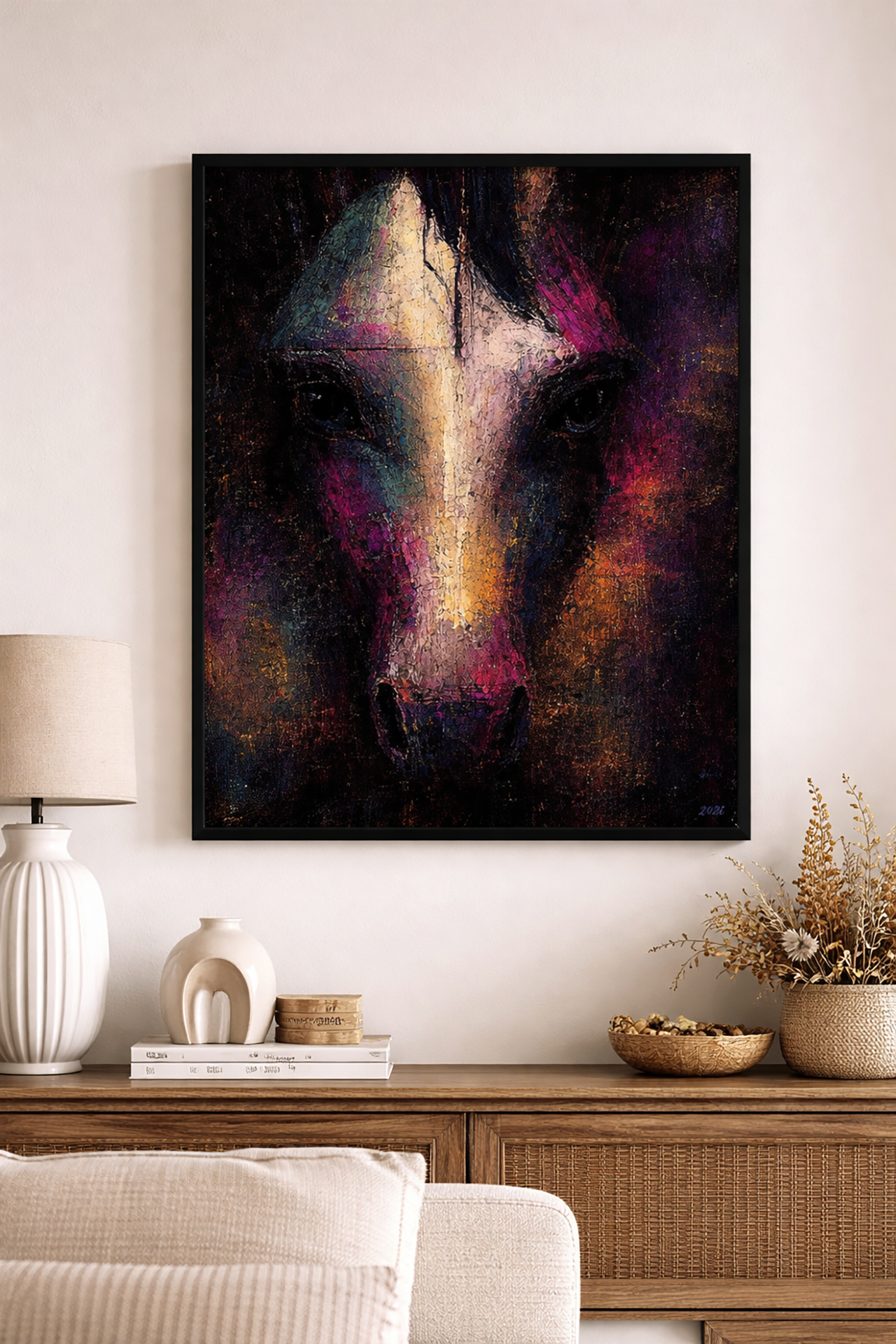 Abstract Horse Matte Canvas Print product thumbnail image