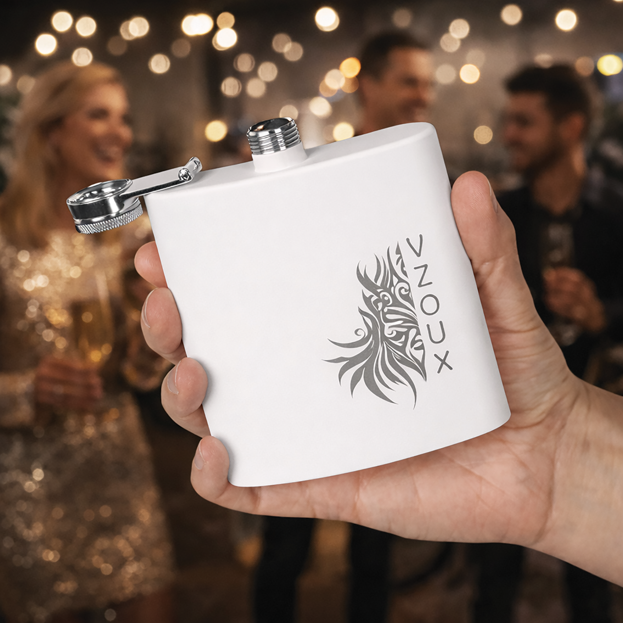 Stainless dall Steel Flask, 6oz product thumbnail image Stainless dall Steel Flask, 6oz product thumbnail image