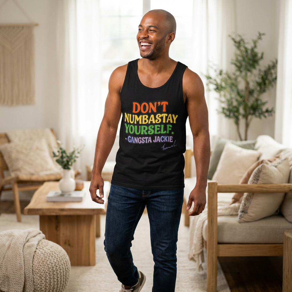 Jackie's Signature "Don’t Numbastay Yourself" tank top