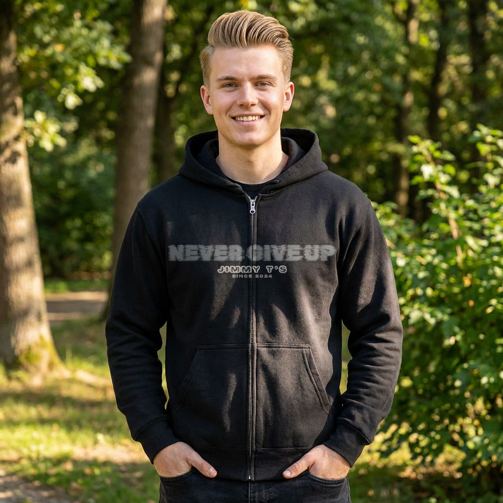 Jimmy T's Apparel Never Give Up Unisex Heavy Blend™ Full Zip Hooded Sweatshirt product thumbnail image