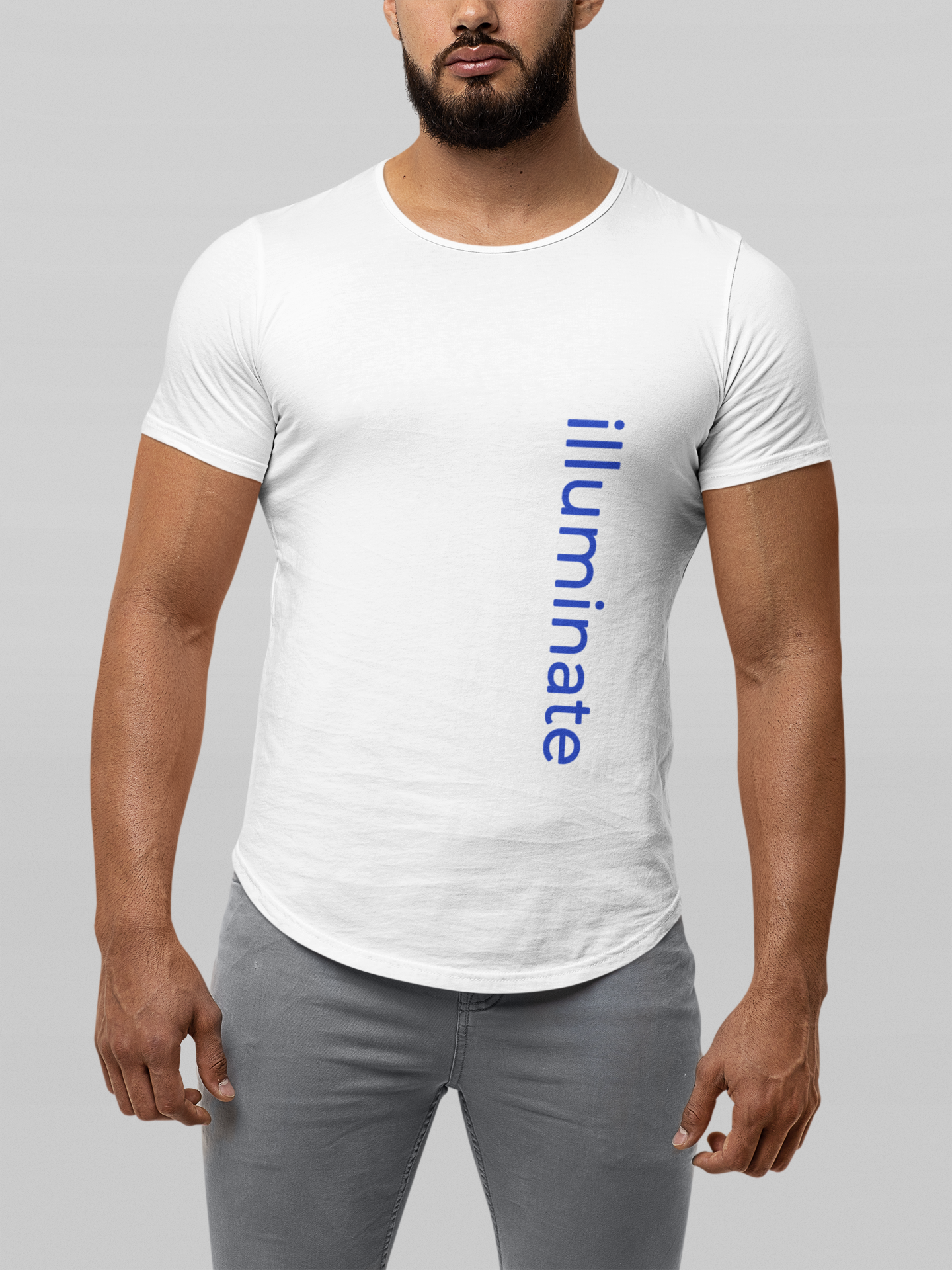 Illuminate Swim Tee — Men's Curved-Hem Athletic T-Shirt with 'Illuminate' Graphic product thumbnail image