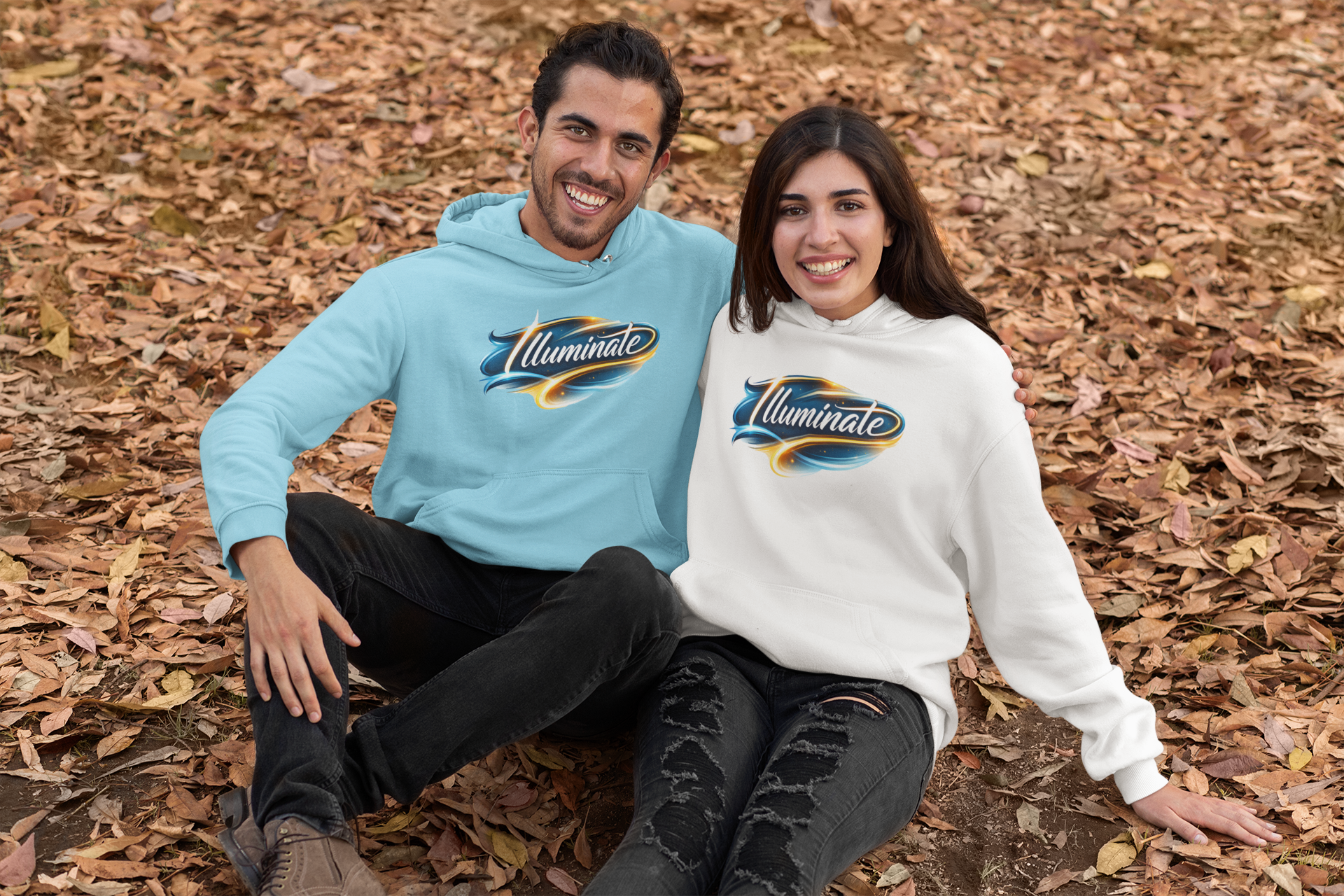 Illuminate Hoodie — Glow Script Graphic Pullover