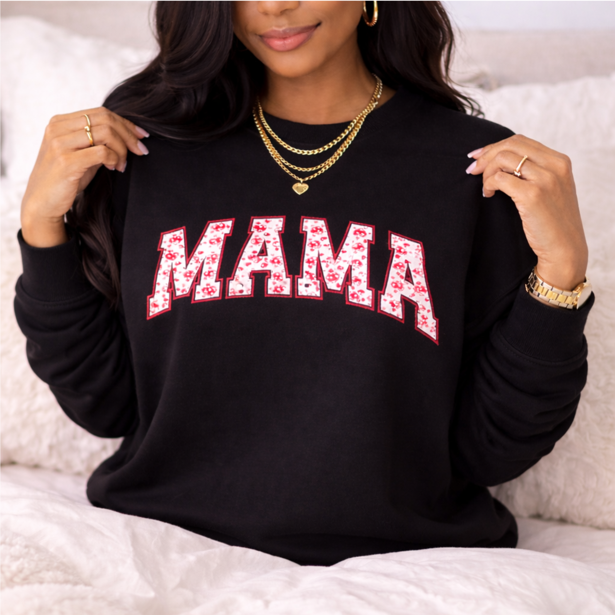 Mama Sweatshirt for Women, Valentine Mama Crewneck, Mothers Day Gift for Mom, Cozy Heart Mama Pullover, Neutral Mom Sweatshirt product thumbnail image Mama Sweatshirt for Women, Valentine Mama Crewneck, Mothers Day Gift for Mom, Cozy Heart Mama Pullover, Neutral Mom Sweatshirt product thumbnail image