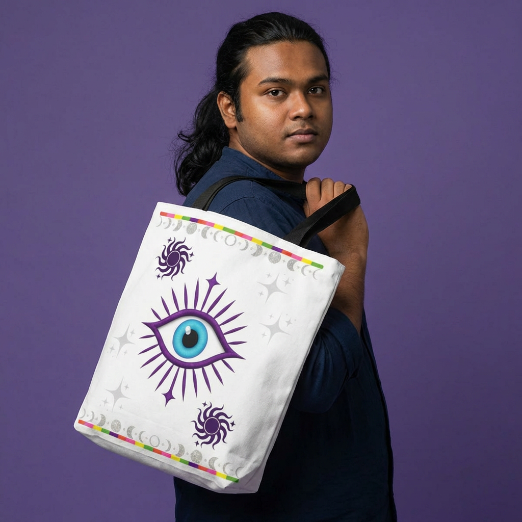 Mystic Third Eye Tote Bag – Adjustable Spiritual Eye AOP Shoulder Tote