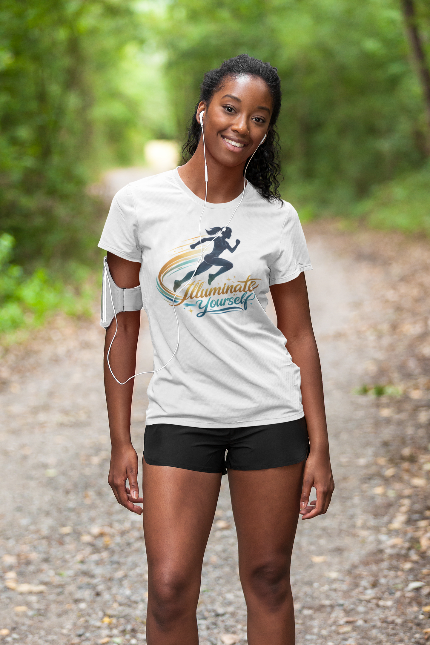 Illuminate Yourself Running Tee — Inspirational Women's Fitness Shirt product thumbnail image Illuminate Yourself Running Tee — Inspirational Women's Fitness Shirt product thumbnail image