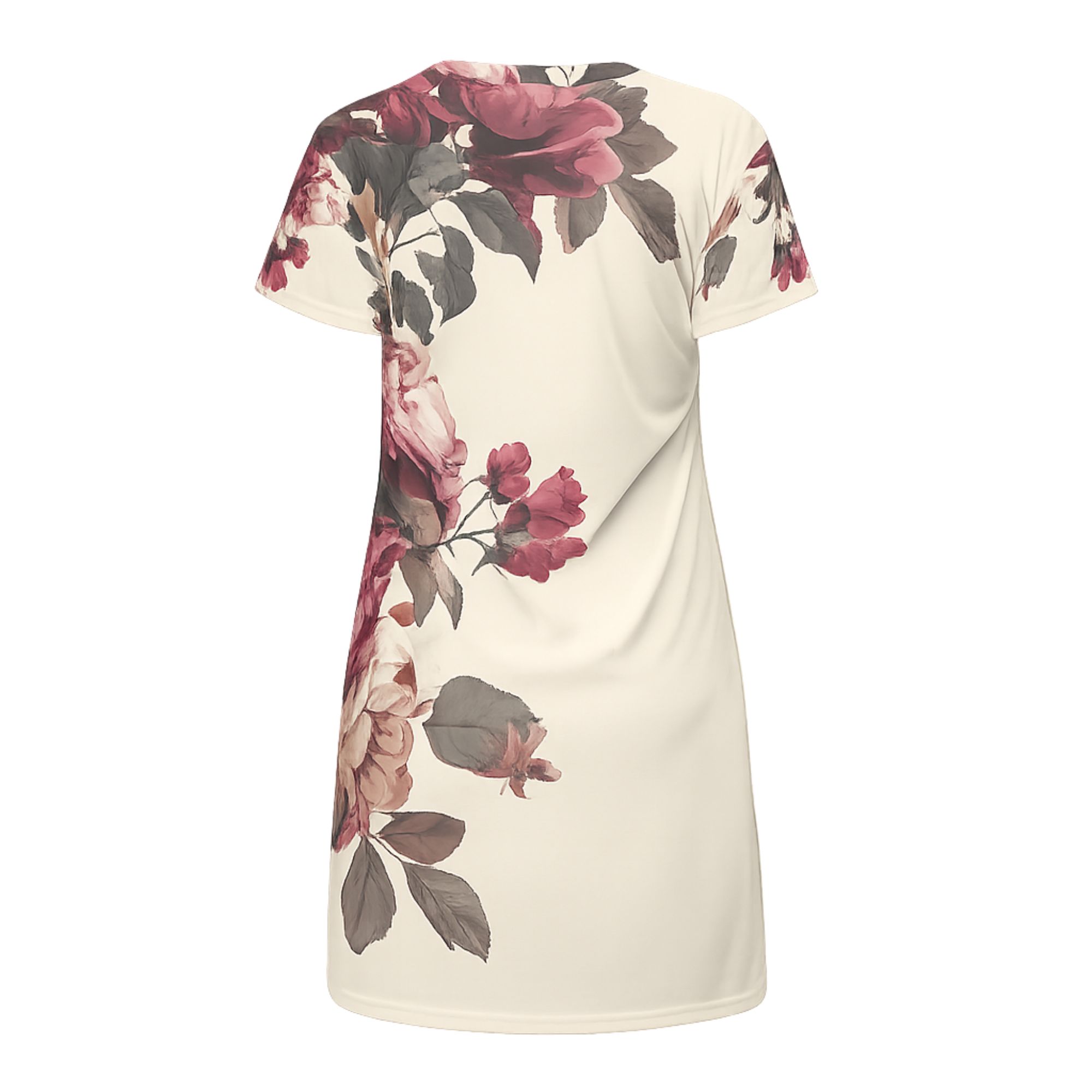 Soft Ruin Faded Ivory Rose T-Shirt Dress product thumbnail image Soft Ruin Faded Ivory Rose T-Shirt Dress product thumbnail image