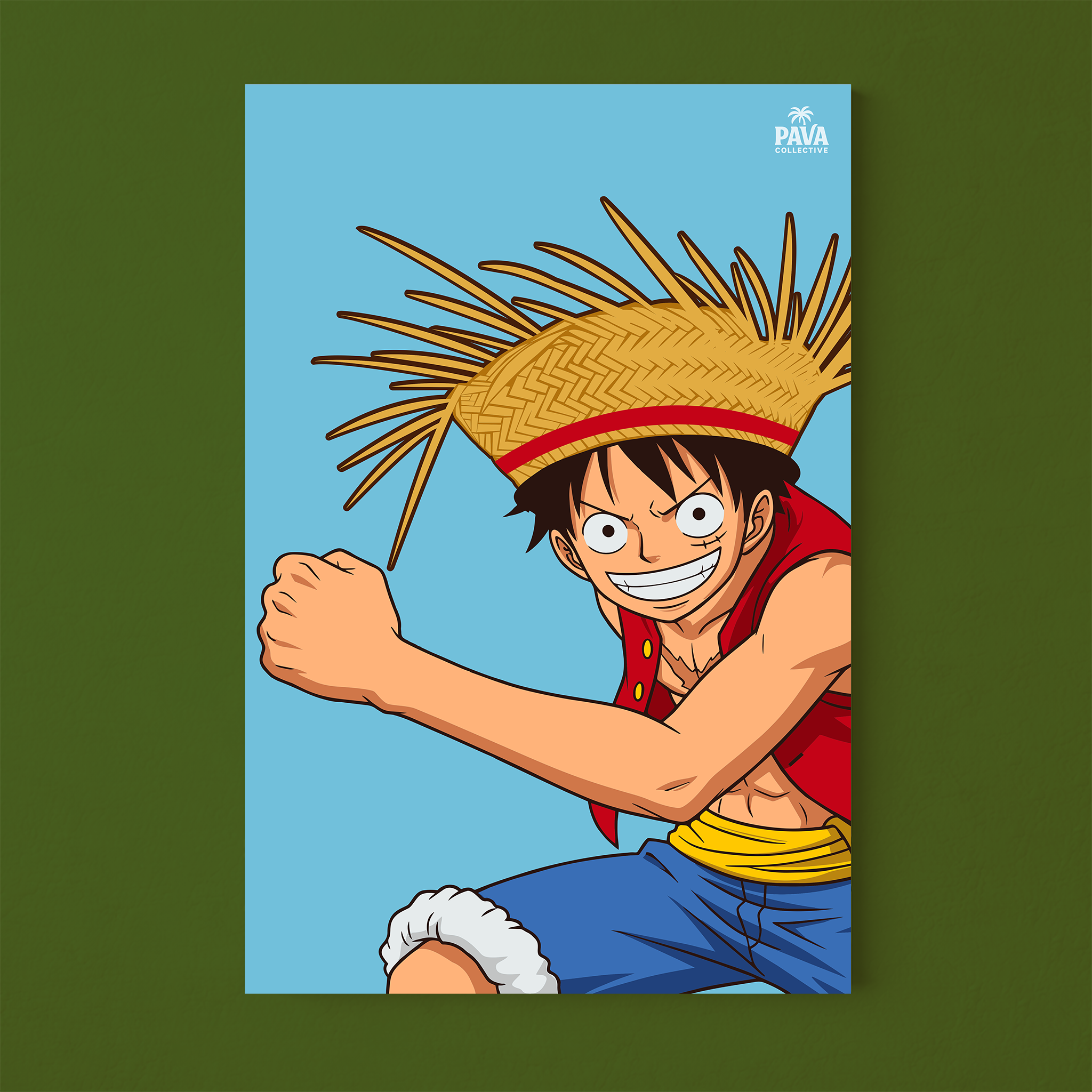 Pava Portraits: Luffy Print product thumbnail image