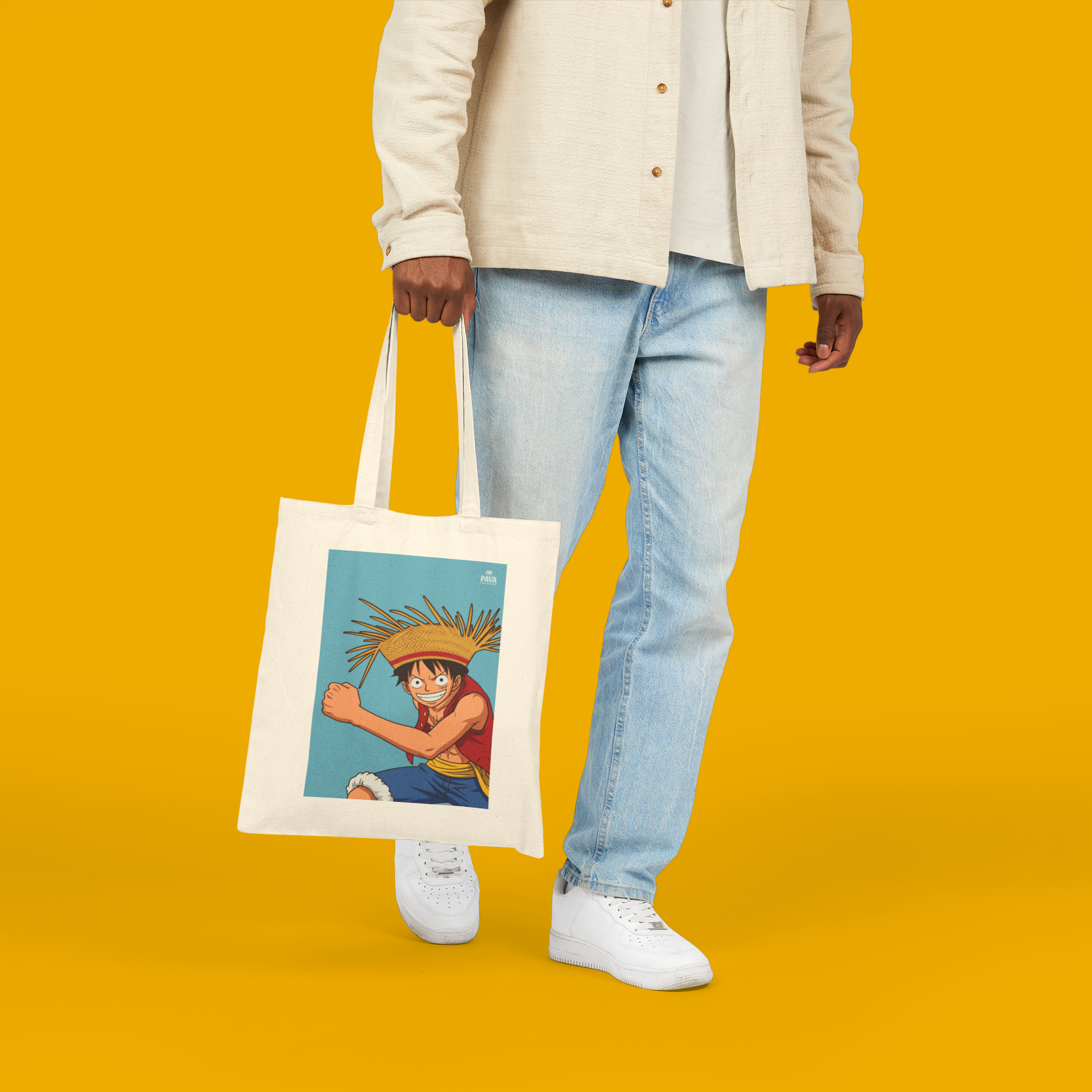 Pava Portraits: Luffy Tote product thumbnail image Pava Portraits: Luffy Tote product thumbnail image