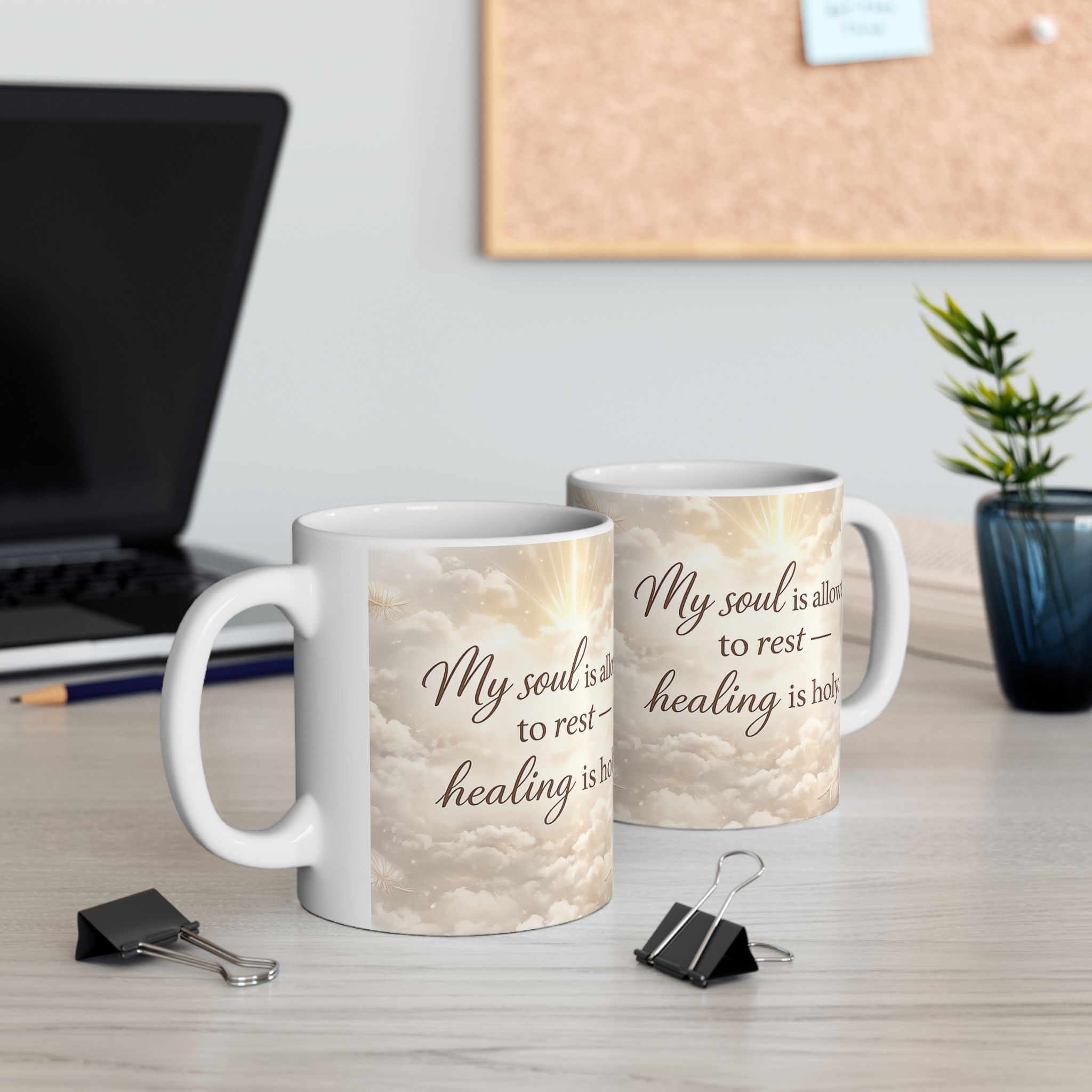 Healing Is Holy Ceramic Mug — Inspirational Cloud Coffee Cup (11oz & 15oz) product thumbnail image Healing Is Holy Ceramic Mug — Inspirational Cloud Coffee Cup (11oz & 15oz) product thumbnail image