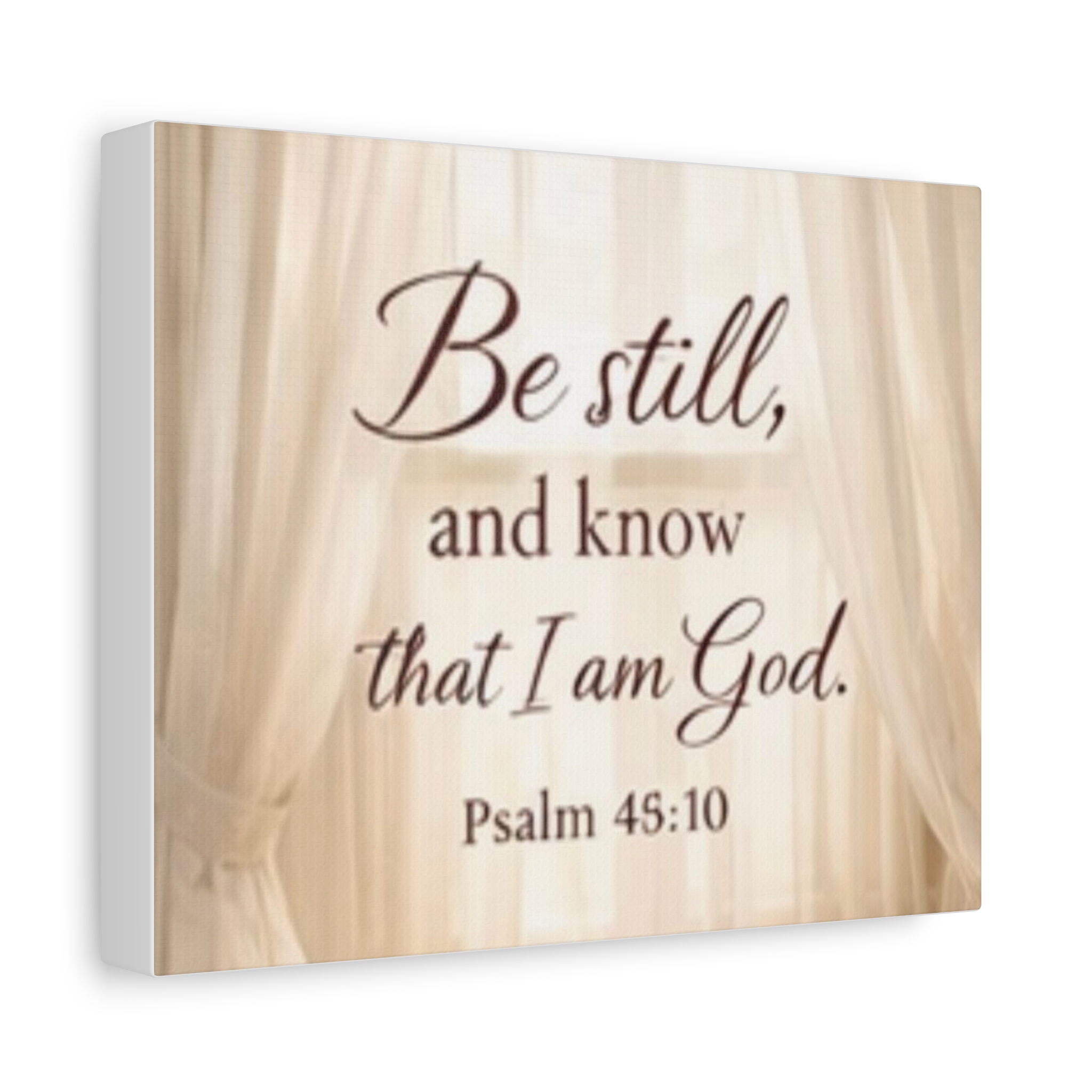 Be Still Psalm Canvas Wall Art — Inspirational Christian Home Decor product thumbnail image