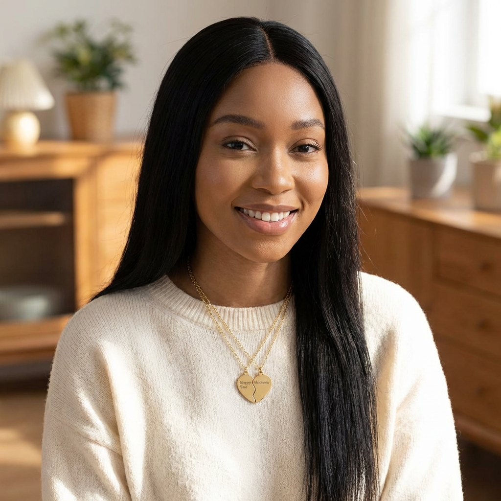 Break Apart Heart Necklace Set - Engravable Mother’s Day Split Pendant