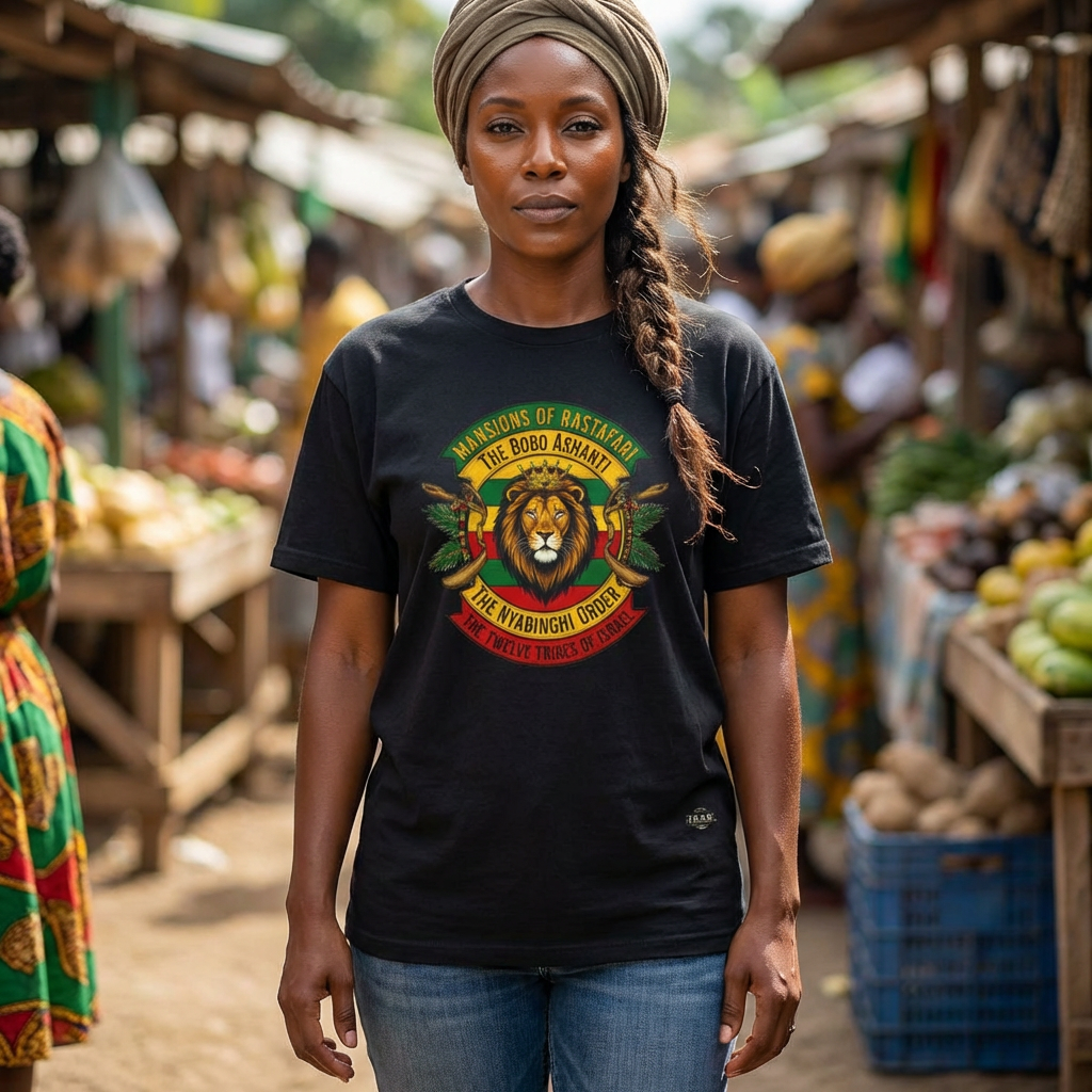 Rastafari mansions, tee product thumbnail image Rastafari mansions, tee product thumbnail image