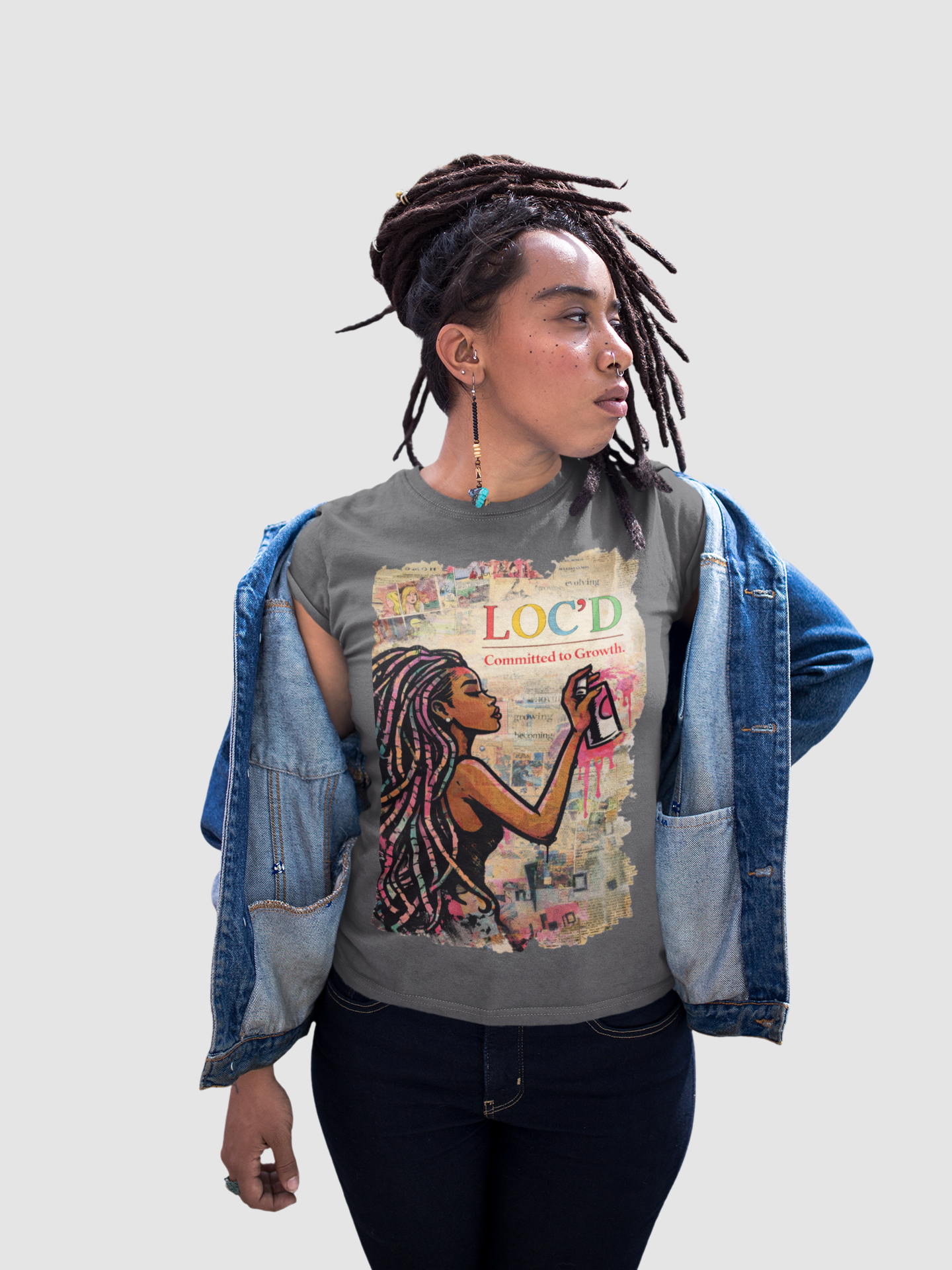 LOC’D Committed to Growth Tee — Natural Hair Graphic Shirt