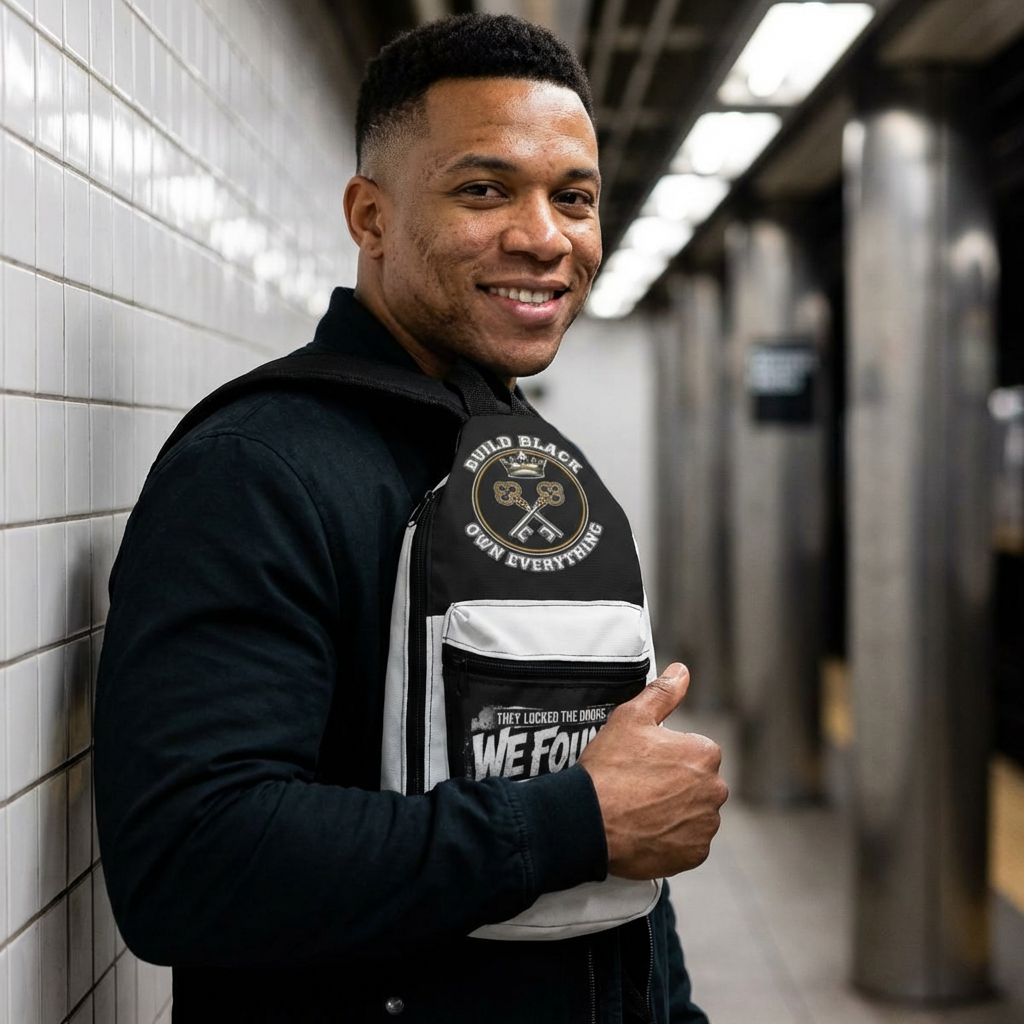 We Found The Keys Sling Bag — Protest Message Crossbody with 'Build Black Own Everything' Patch product thumbnail image