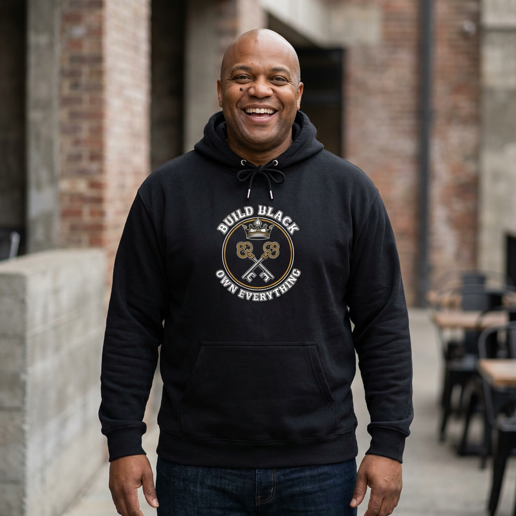 Build Black Keys Logo Hoodie | Black Wealth Graphic Sweatshirt